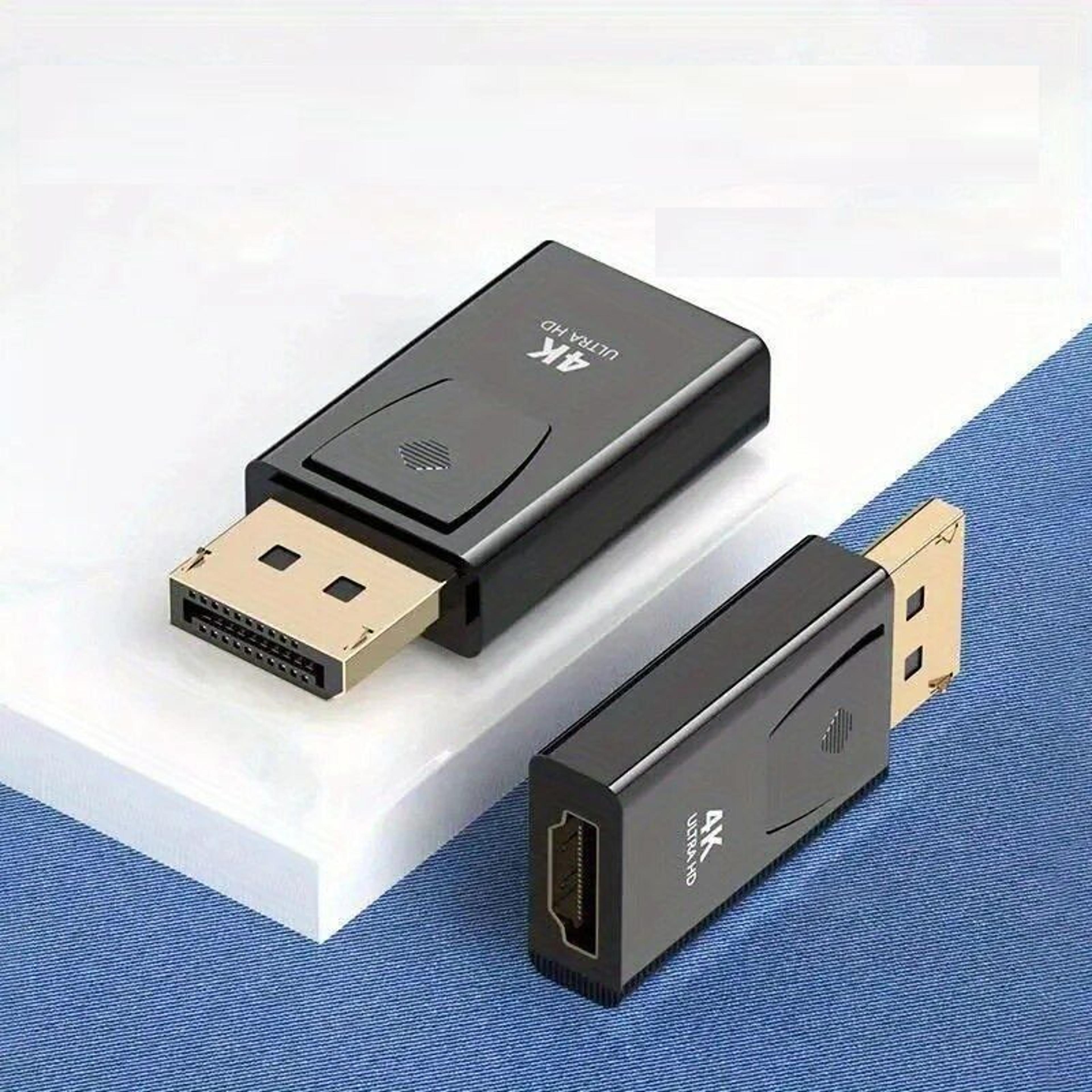 4K DisplayPort DP to HDMI Adapter DP Male to HDMI Female Video Audio Converter for TV Laptop Co