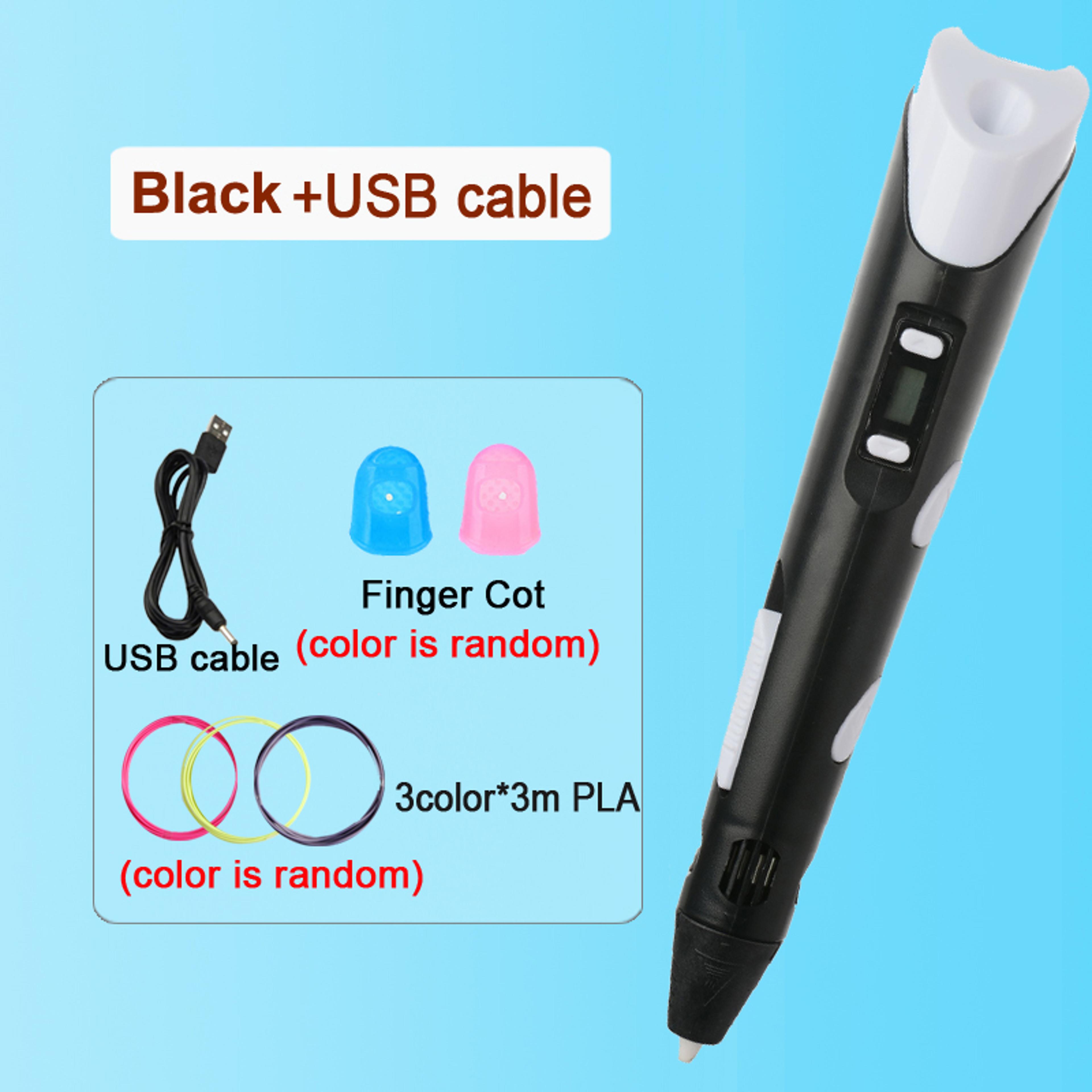 3D Pen with LCD Screen Safe PLA Drawing  Printing Pen for Kids DIY Art Perfect Christmas  Birthd