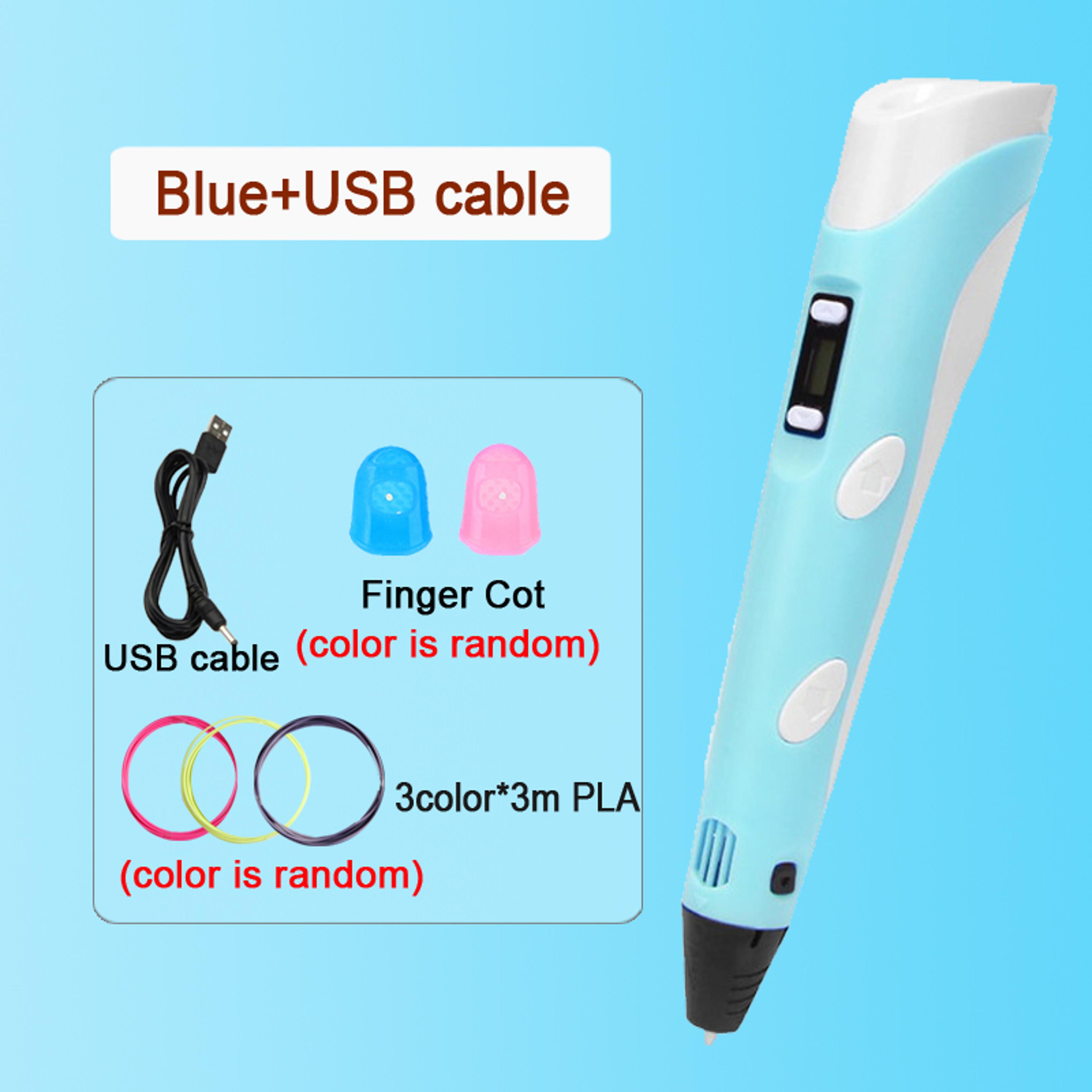 3D Pen with LCD Screen Safe PLA Drawing  Printing Pen for Kids DIY Art Perfect Christmas  Birthd