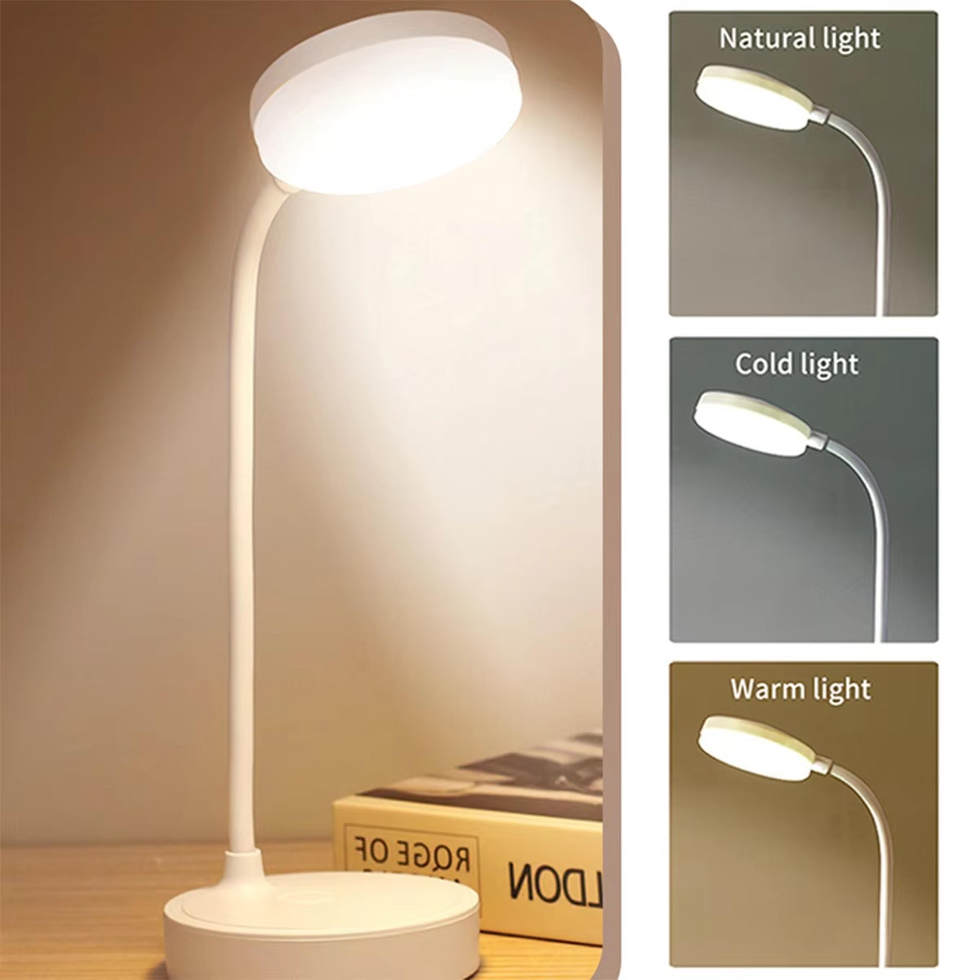 Portable LED Desk Lamp USB Plugin Table Light with 3 Color Stepless Dimming  Eye Protection for B