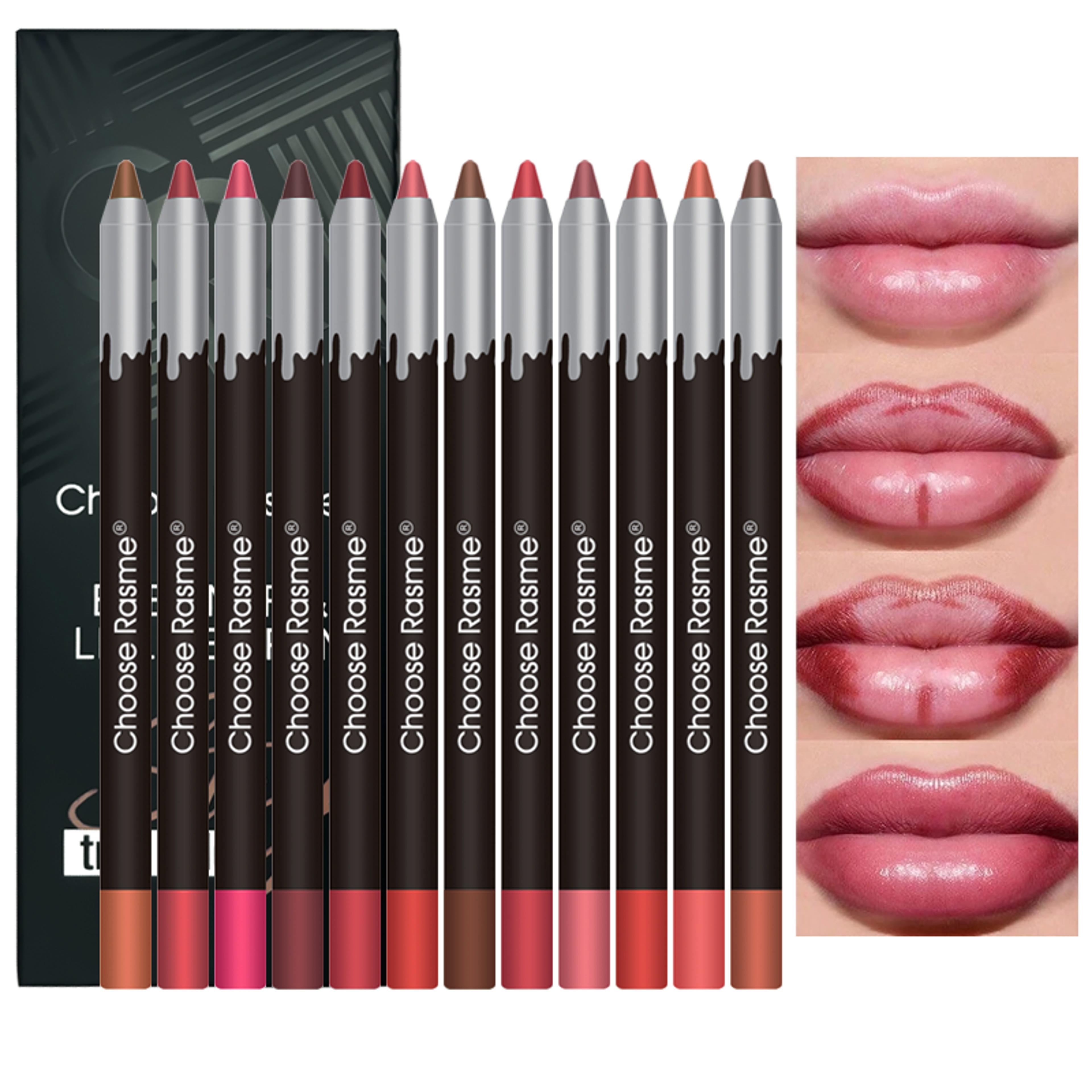 Matte Lip Liner Set SmudgeProof Waterproof Lip Pencil Gift Set Durable Lip Makeup For Bold  Natural 0