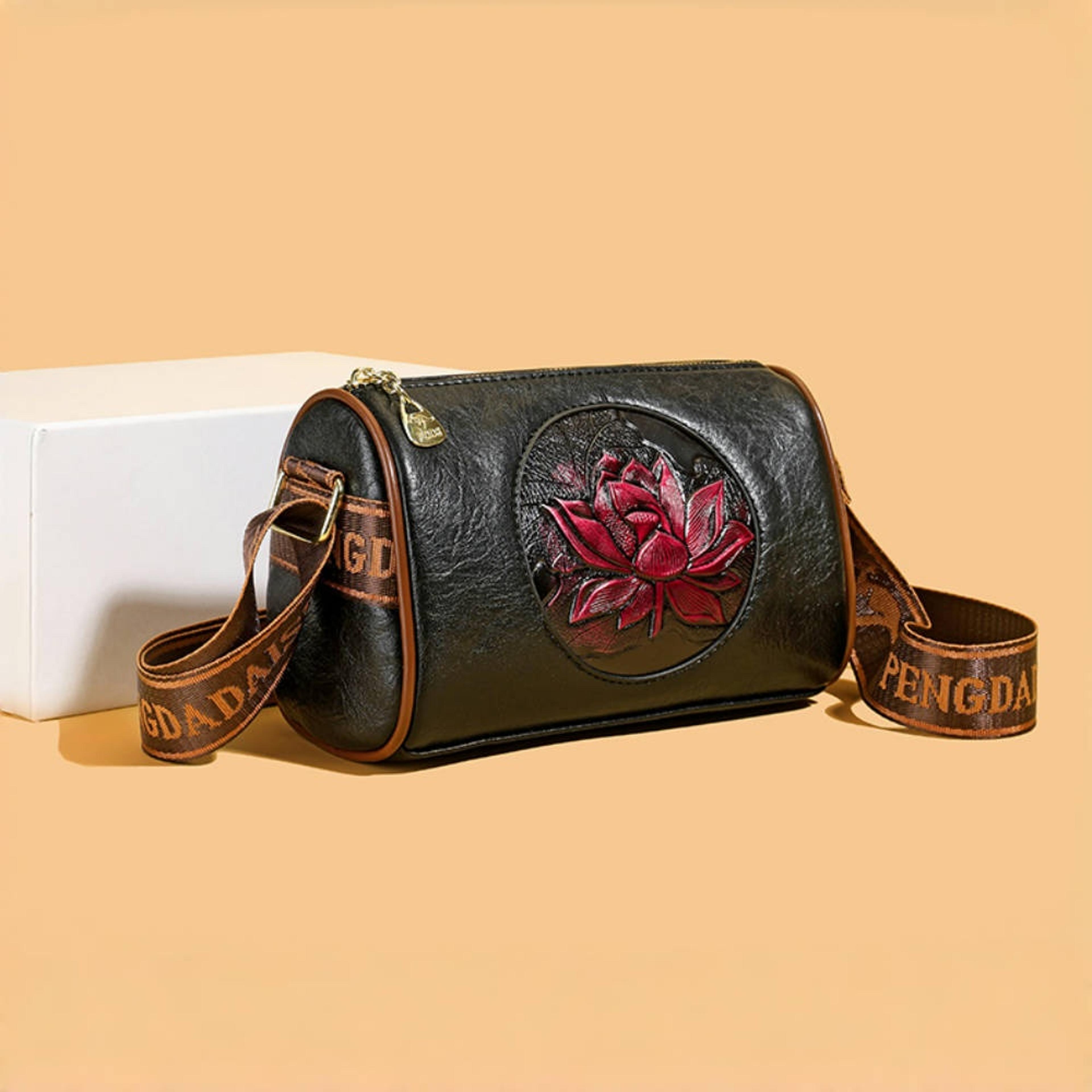 Soft Leather Shoulder Crossbody Handbag Casual Womens Messenger Bag New Fashion Print Tote For Ladi 6
