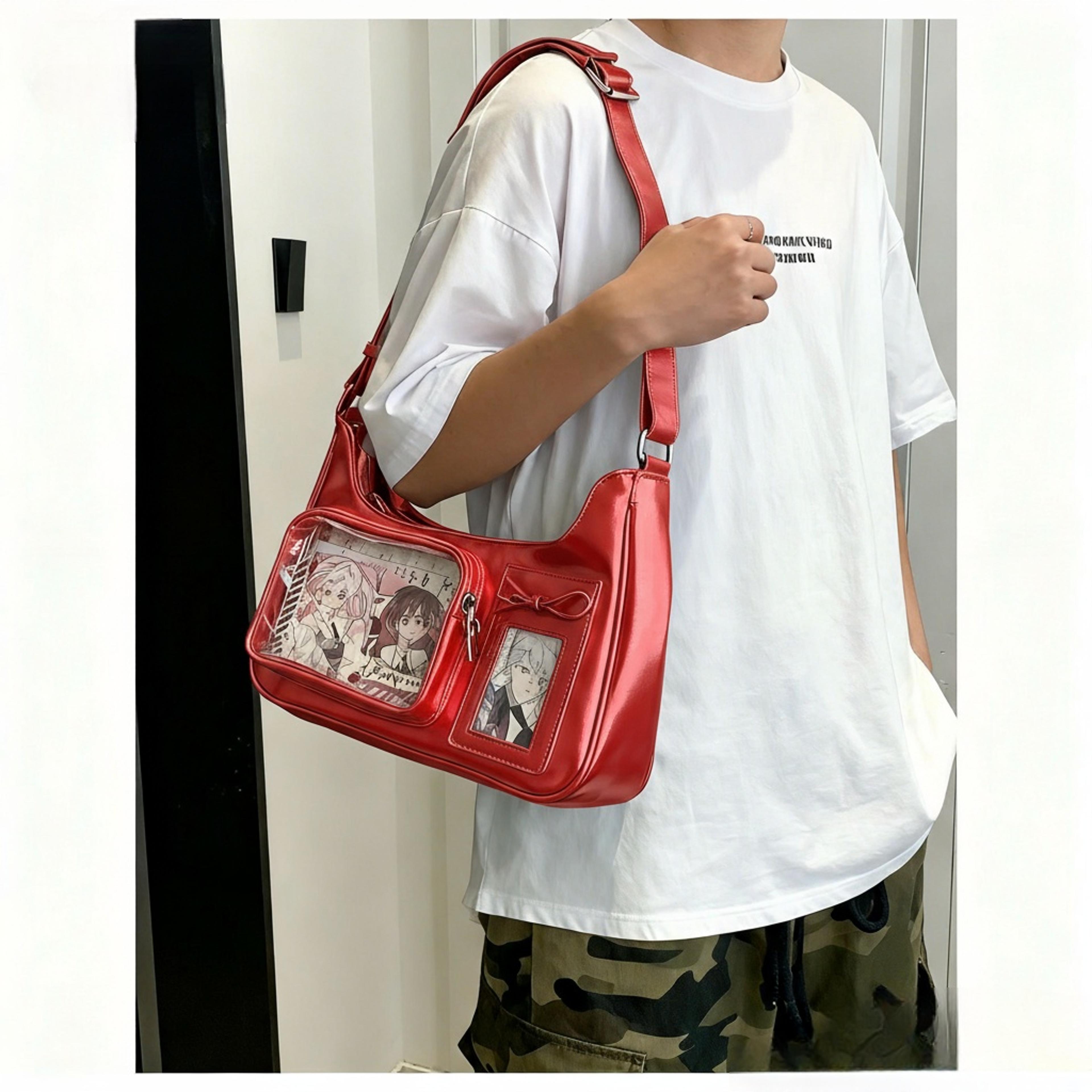 Korean Shoulder Bag Women Transparent Ita Bag School Crossbody Bag Female Japanese Designer Preppy  4