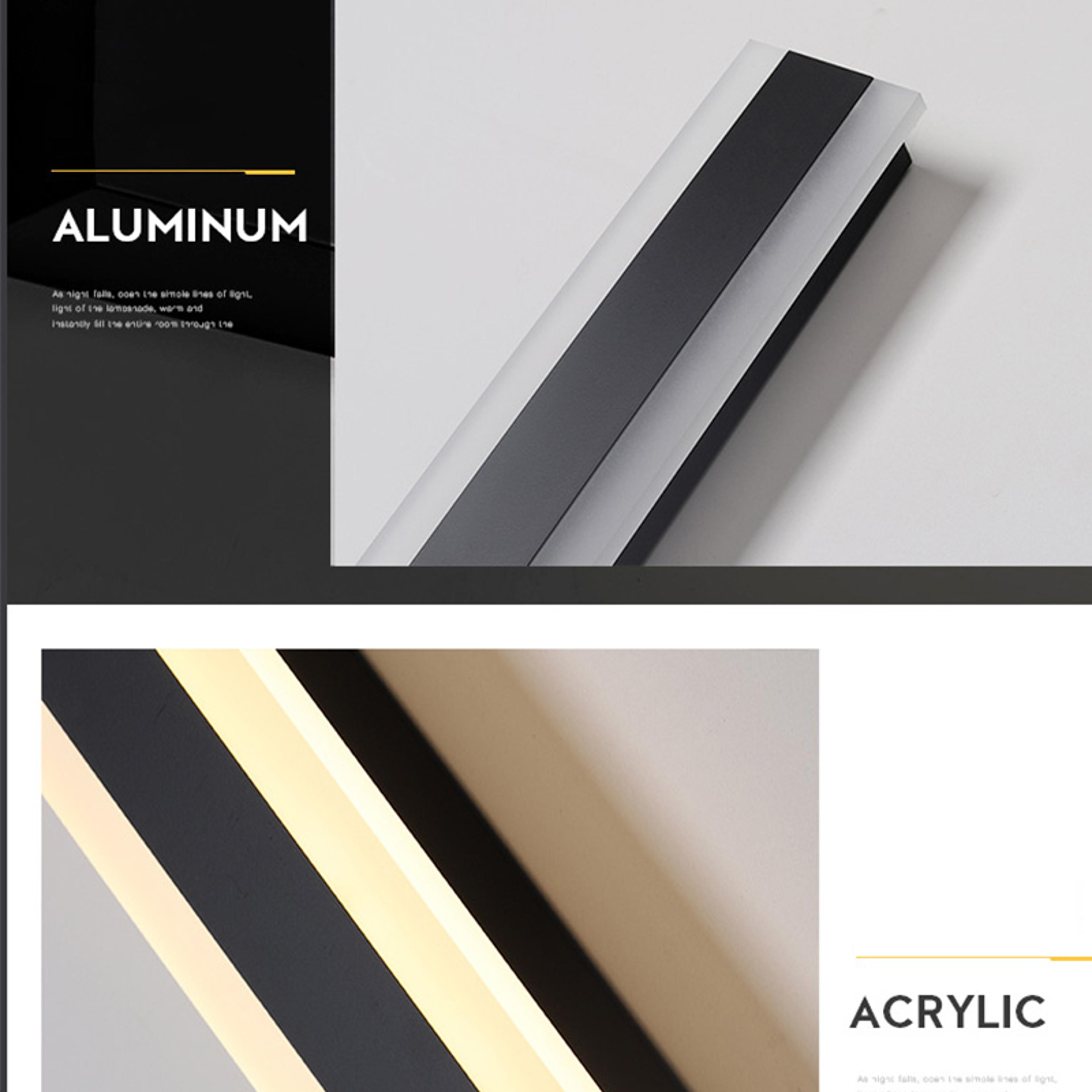 Aluminum Modern Waterproof Outdoor Long Strip LED Wall Lamp Garden Porch Sconce Light Stylish Outdo 1