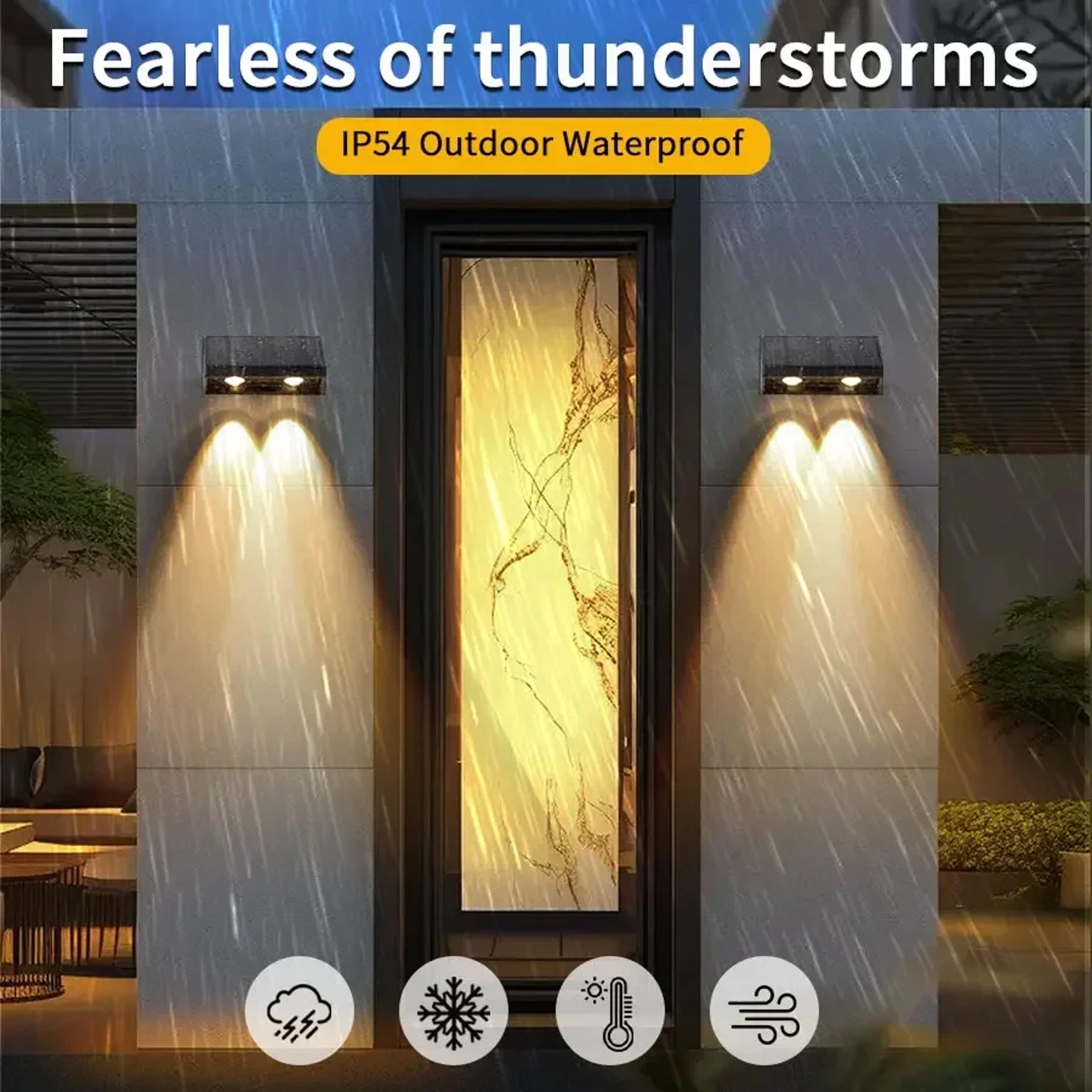 Outdoor Solar Wall Light LED Lamp Bulb Waterproof IP54 Automatic Night Illumination For Garden Yard 2