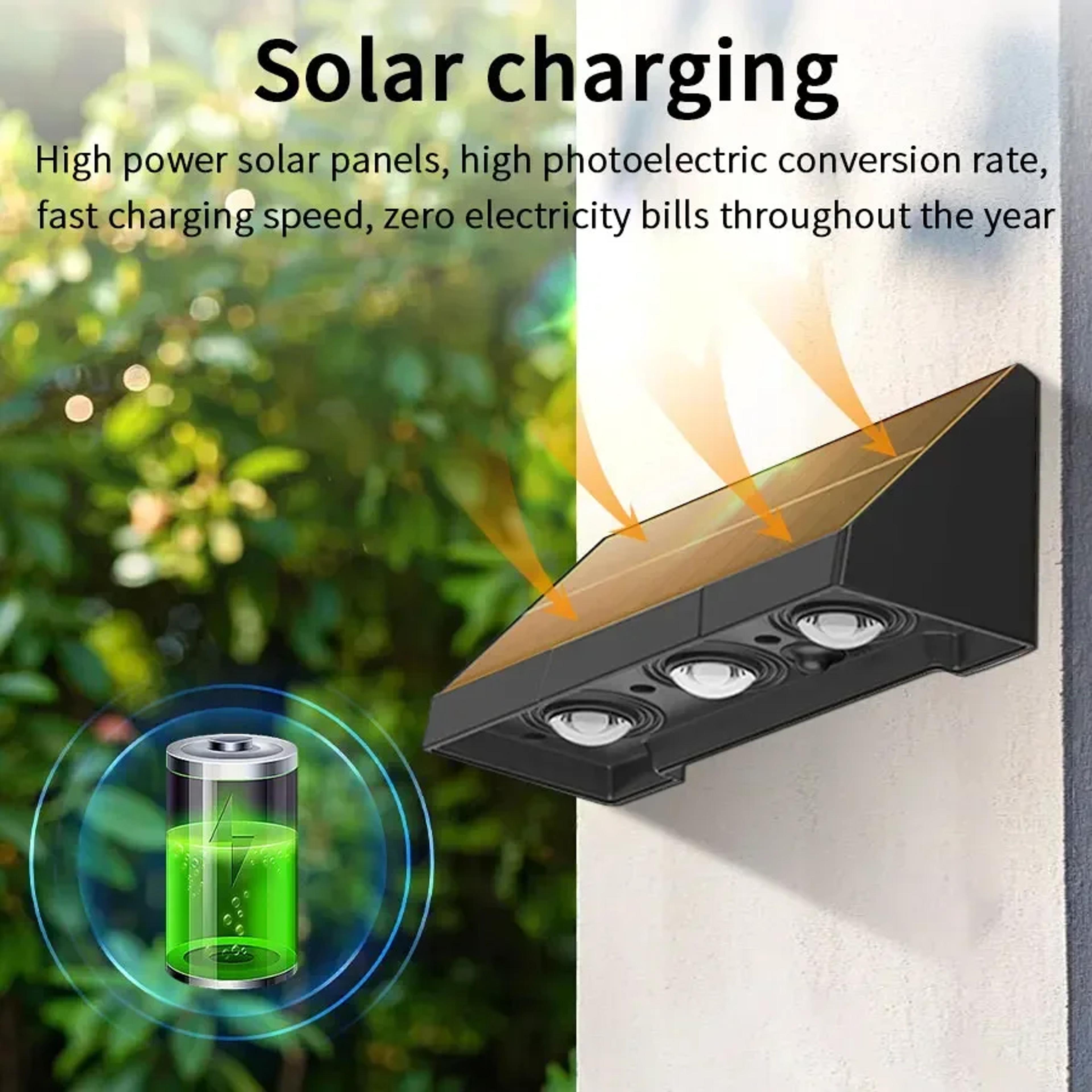 Outdoor Solar Wall Light LED Lamp Bulb Waterproof IP54 Automatic Night Illumination For Garden Yard 4