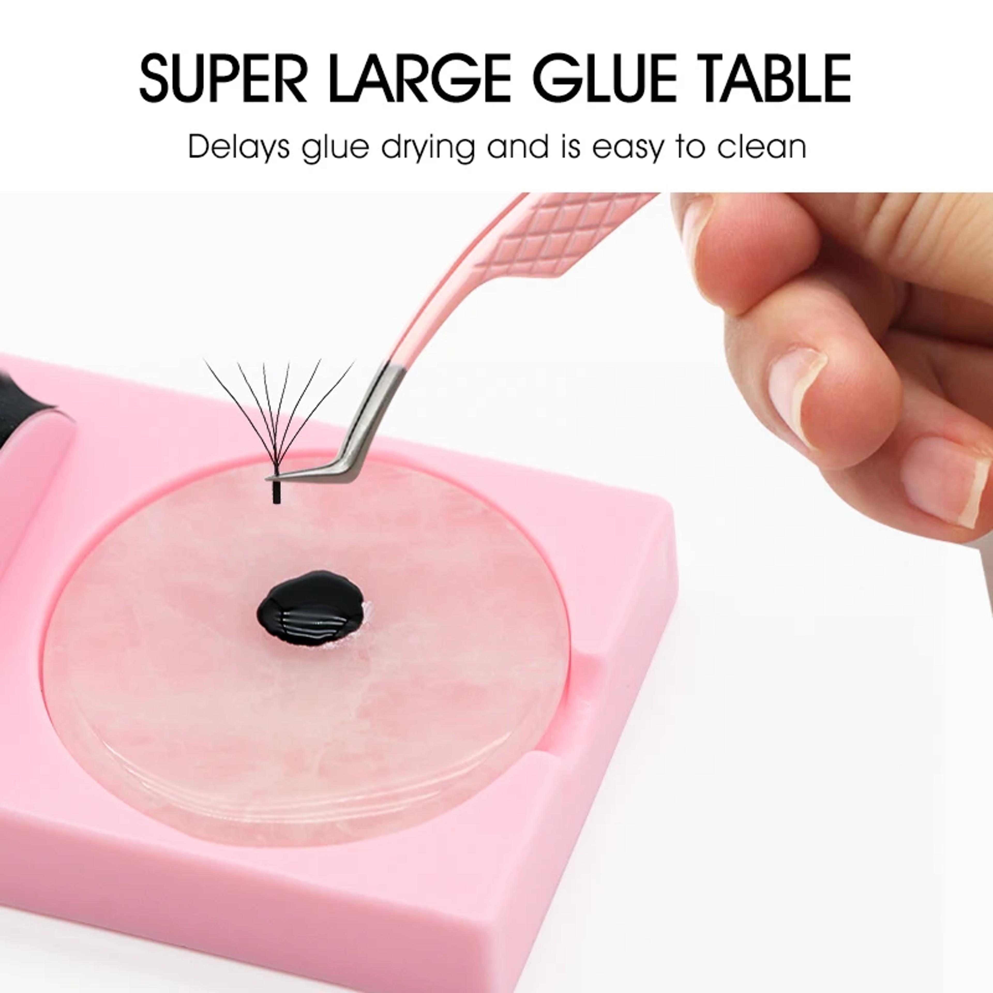 Acrylic False Lashes Stand Pad And Glue Holder Reusable Eyelash Grafting Assistor Station Essential 2