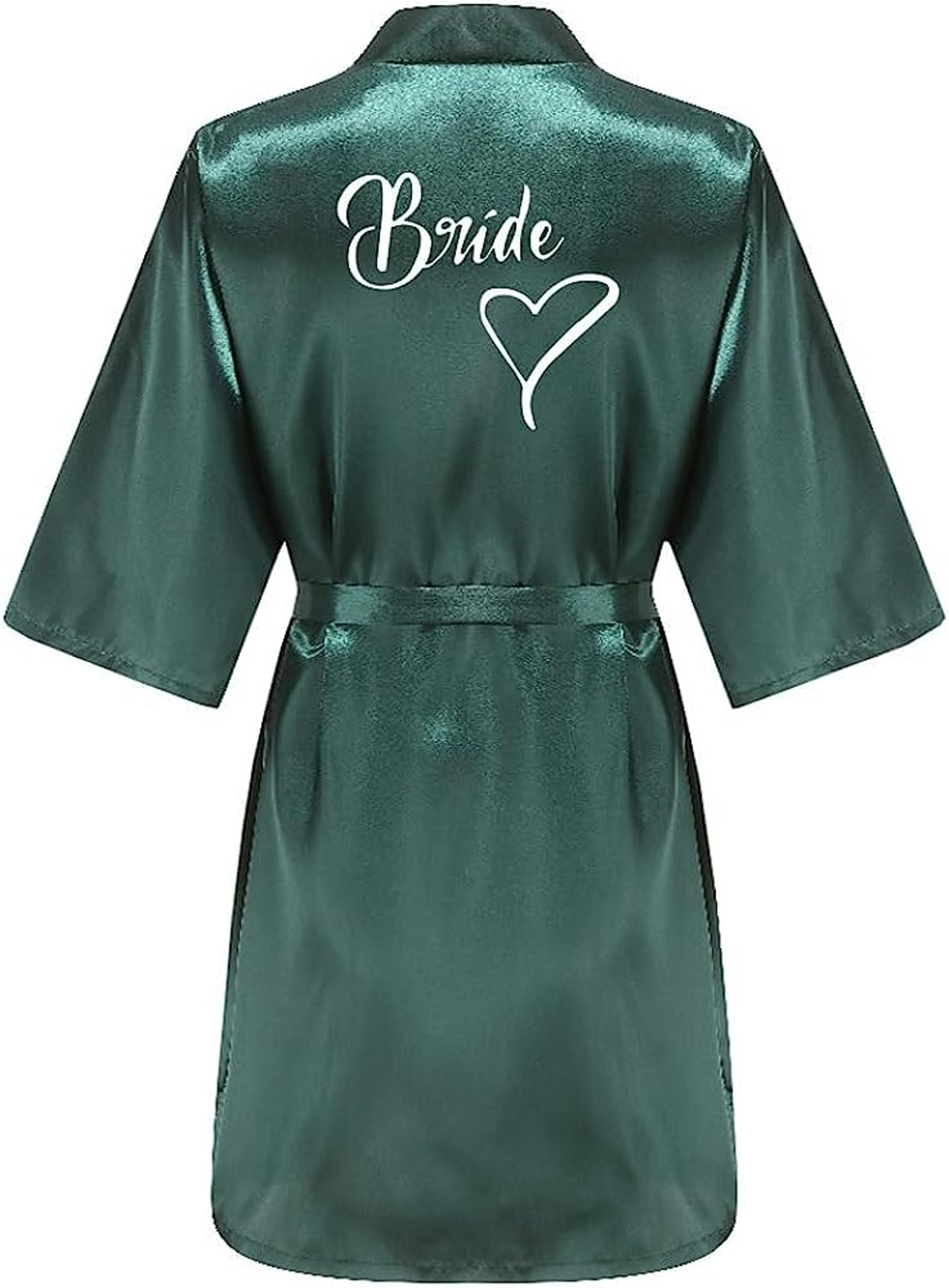 Fashion Women Silk Satin Short Night Robe Sexy Kimono Bathrobe Wedding Bridesmaid Bathrobe Satin Ba 2