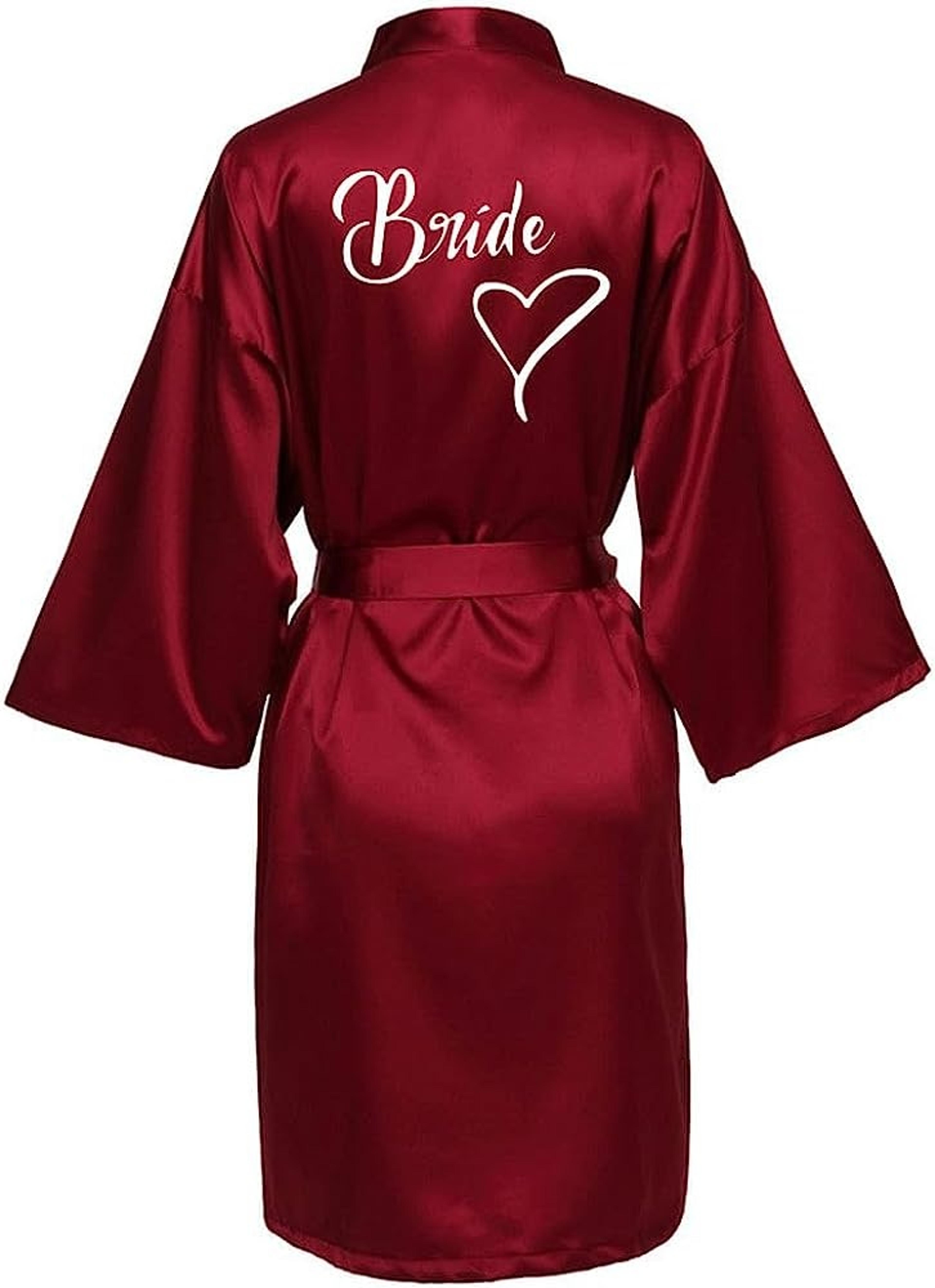 Fashion Women Silk Satin Short Night Robe Sexy Kimono Bathrobe Wedding Bridesmaid Bathrobe Satin Ba 3