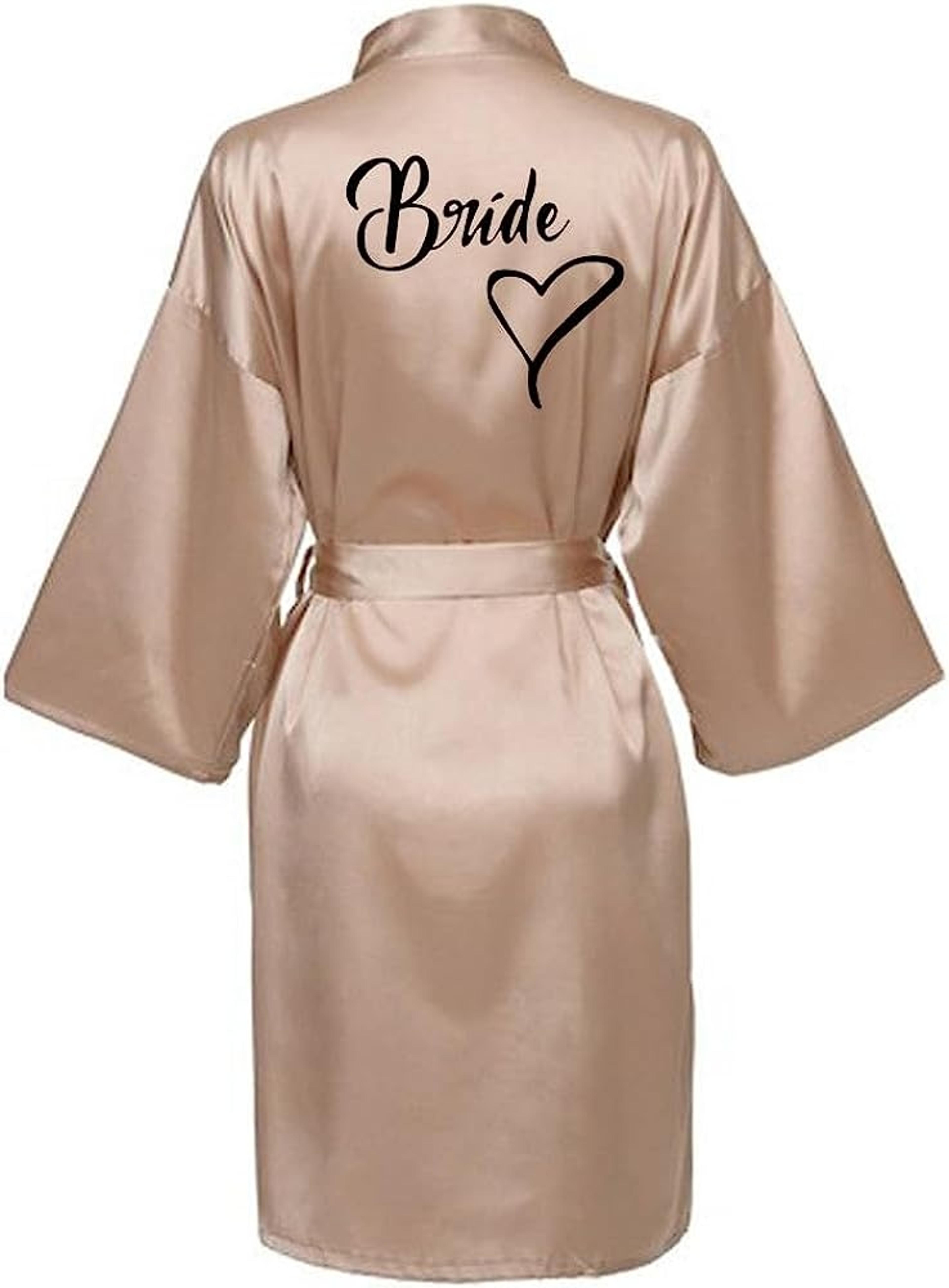 Fashion Women Silk Satin Short Night Robe Sexy Kimono Bathrobe Wedding Bridesmaid Bathrobe Satin Ba 5