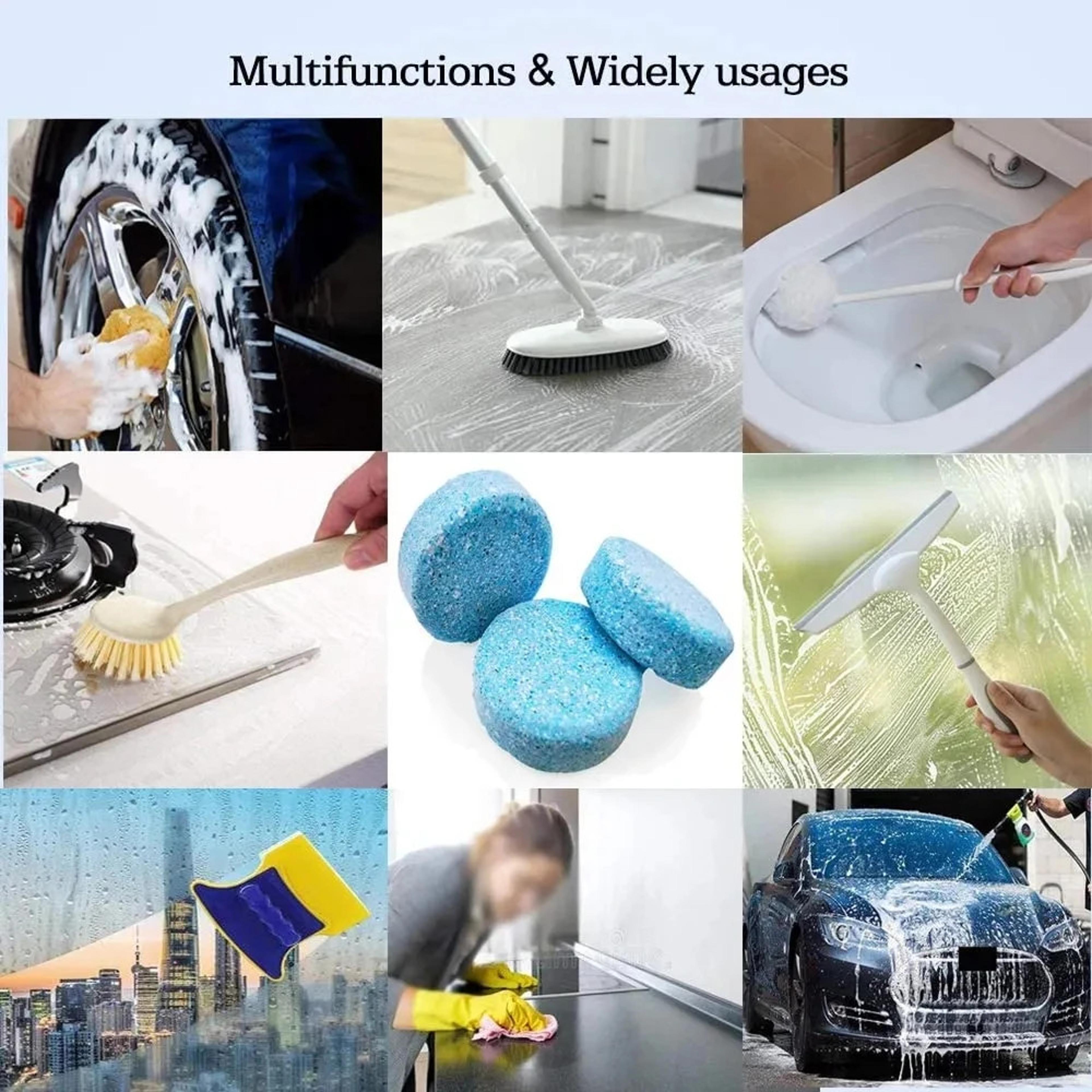 Car Windshield Glass Solid Cleaner Windscreen Wiper Effervescent Tablets Toilet Cleaning Car Access 1