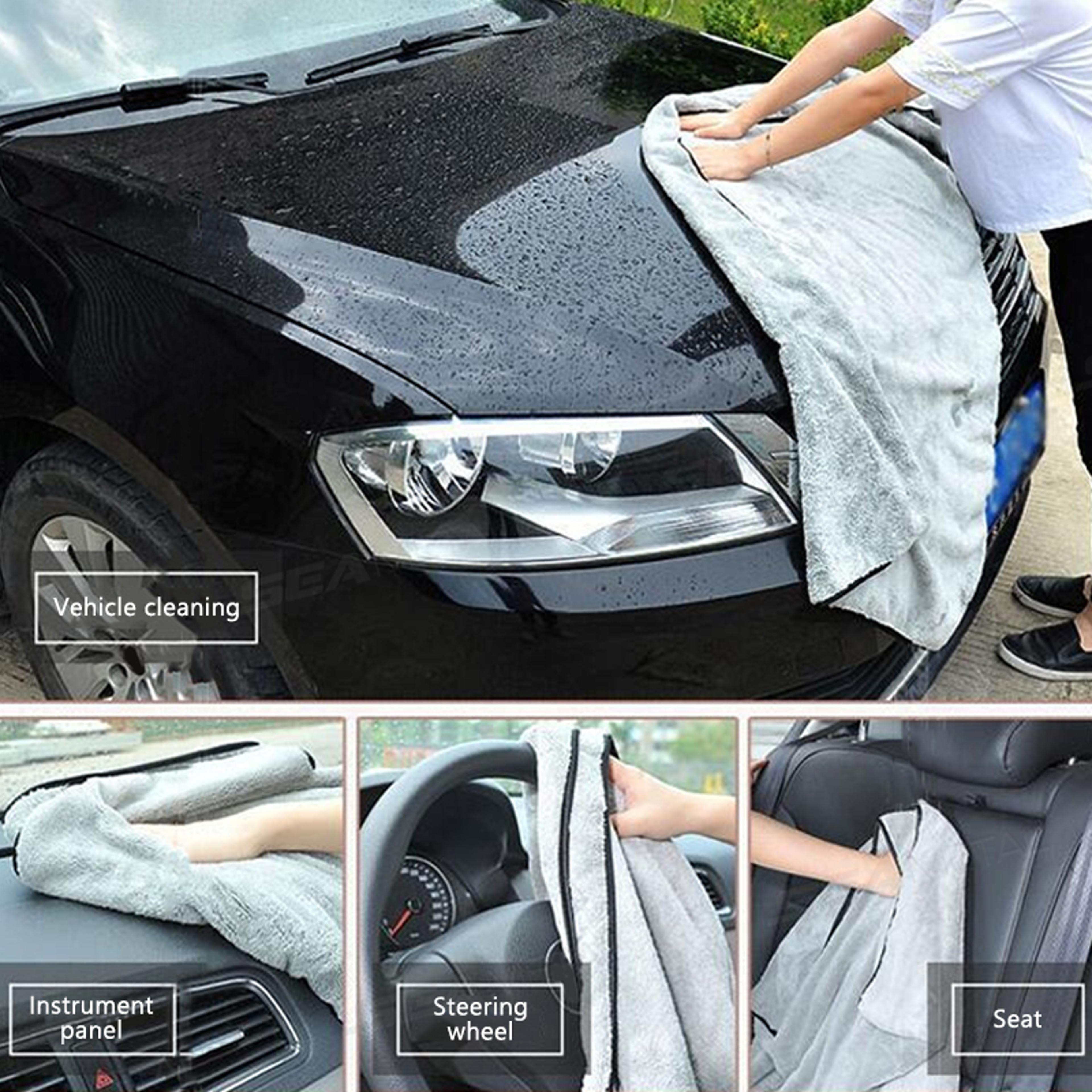 Microfiber UltraSoft Auto Wash Towel Car Cleaning Towel Upgraded Super Absorbent ScratchFree Drying 4