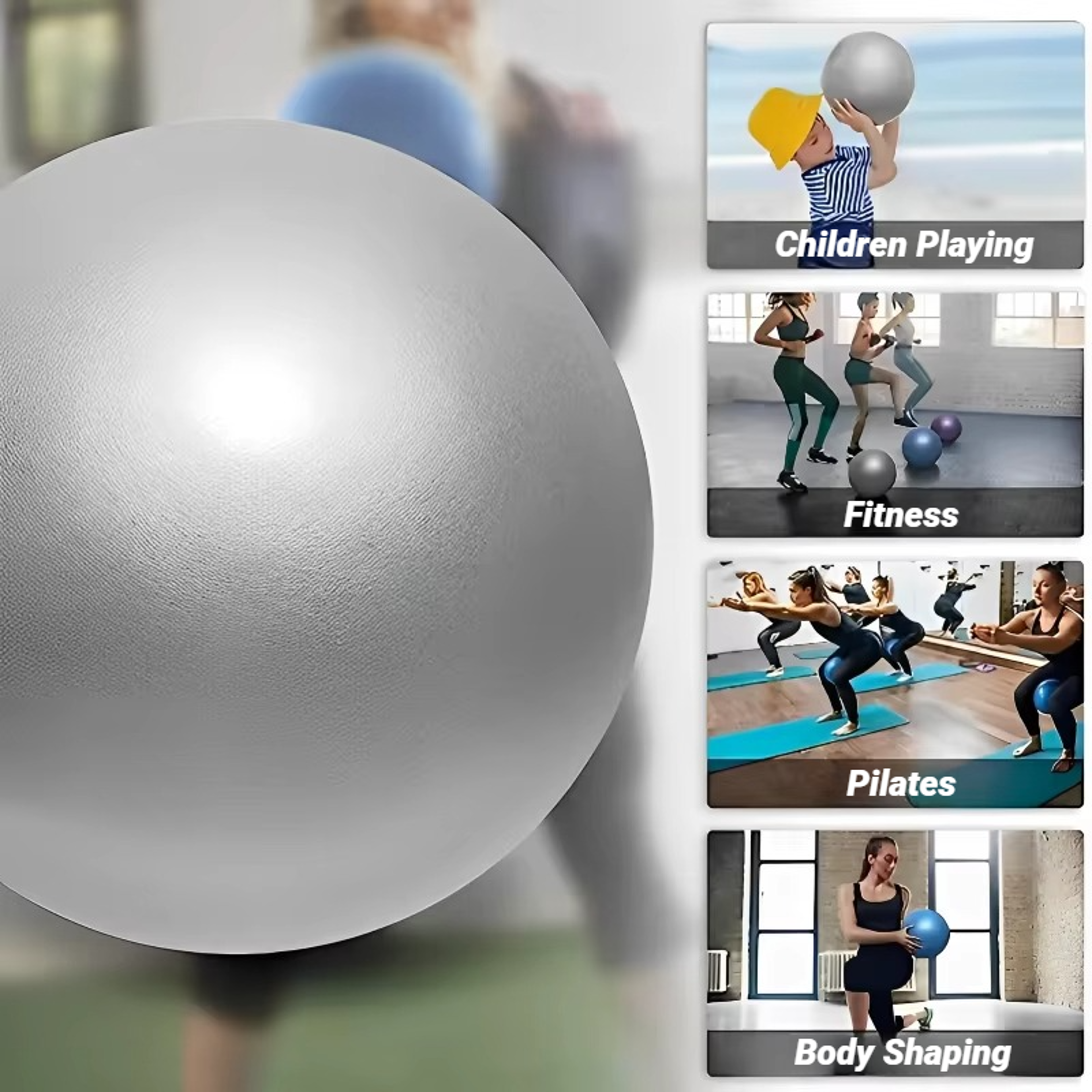 Yoga Pilates Ball Exercise Gymnastic Fitness Balance Gym Mini Training Balls For Core Small Therapy 2