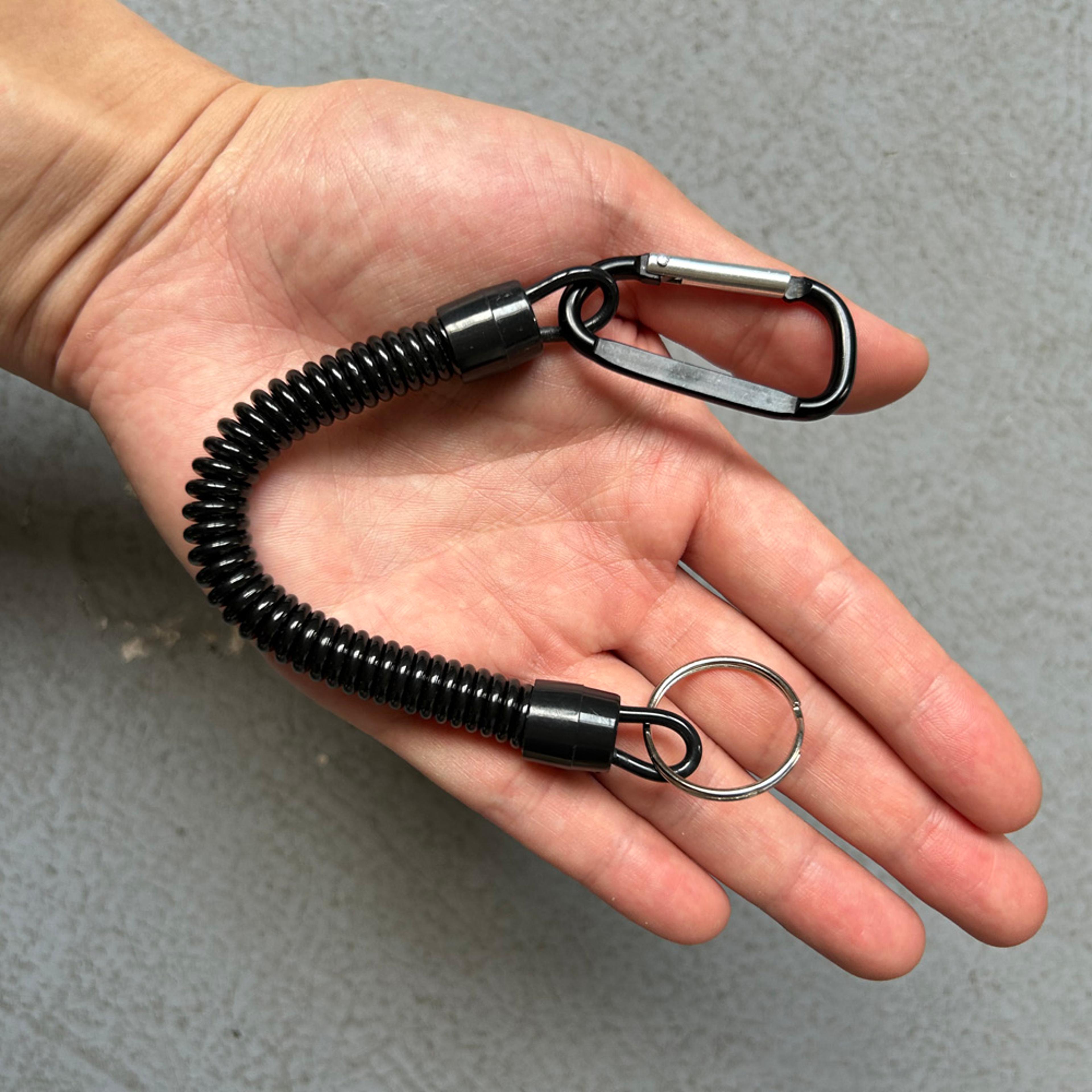 1PC Tactical Retractable Spring Elastic Rope Security Gear Tool Hiking Camping Antilost Phone Keych 5