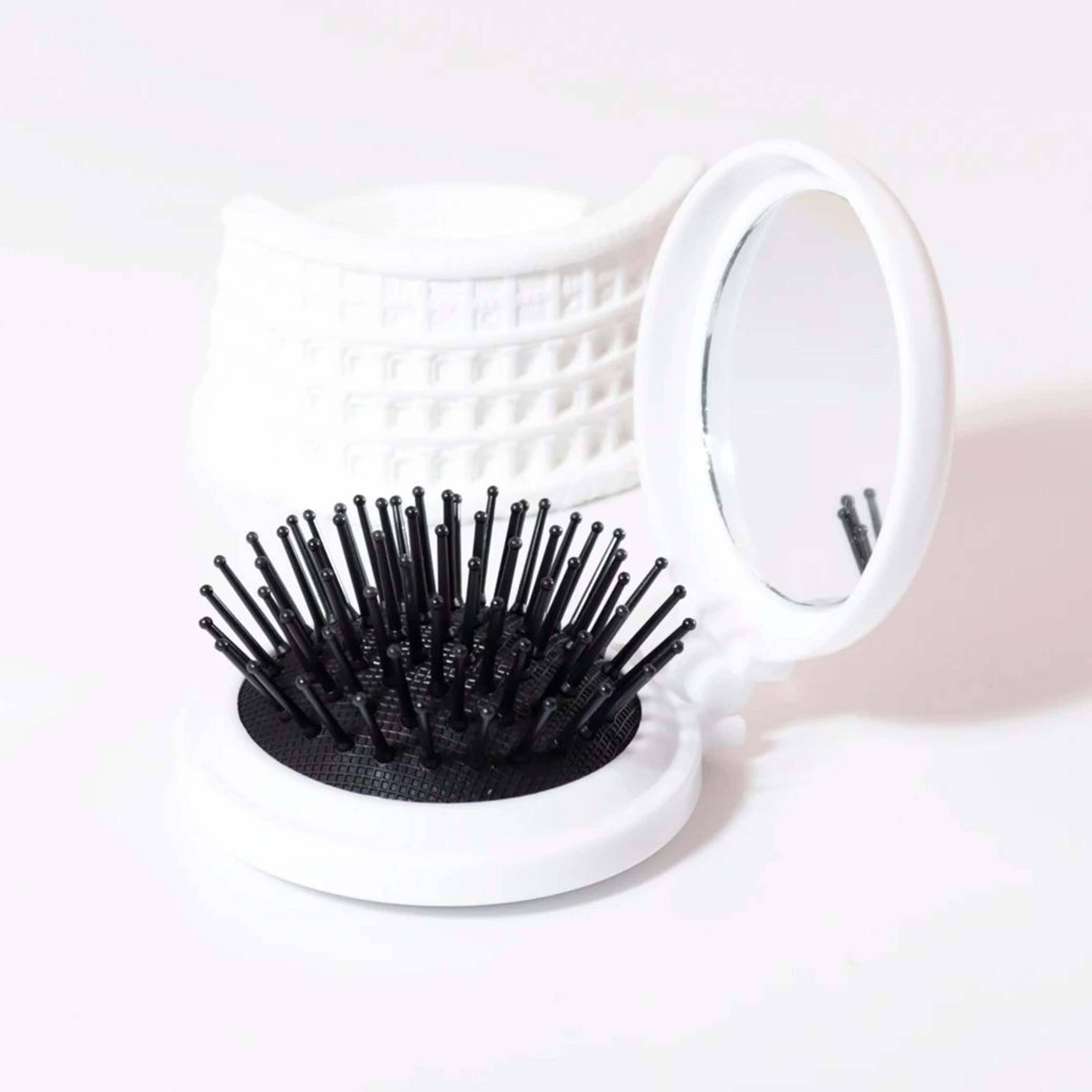 Portable Travel Hair Brush Comb Mini Folding Head Massager Mirror AntiStatic Styling Accessories Fo 5