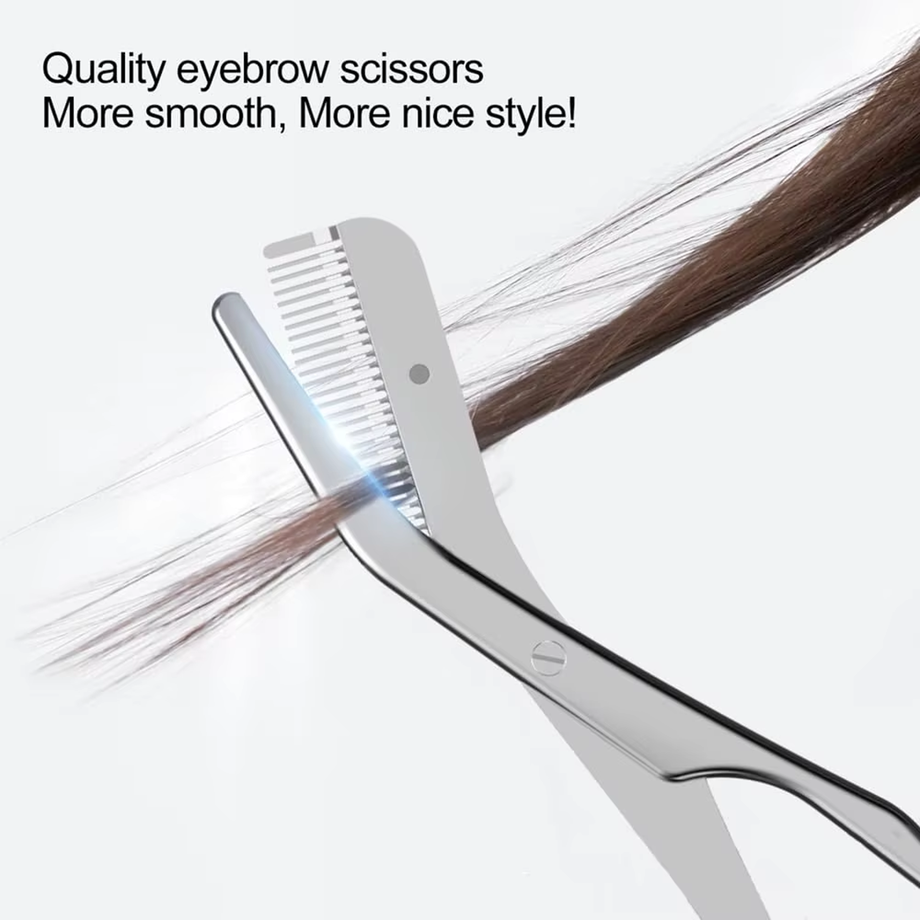 HighQuality Stainless Steel Eyebrow Scissors With Comb Eyebrow Trimming Knife Makeup Scissors Hair  2