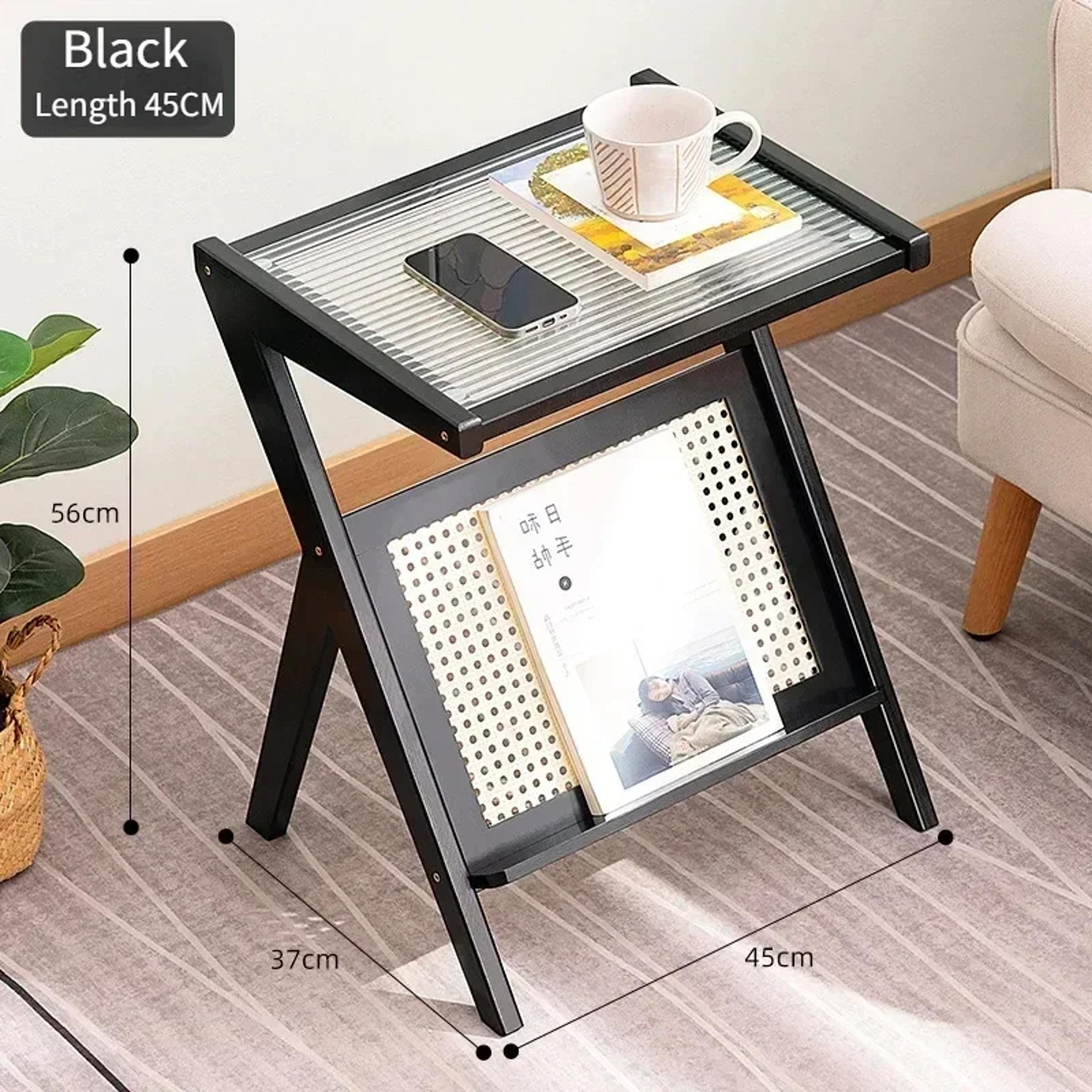 SmallSized ZShaped Tea Table Removable Glass Tea Table Exquisite And Simple Style Brewing Tea Table 5