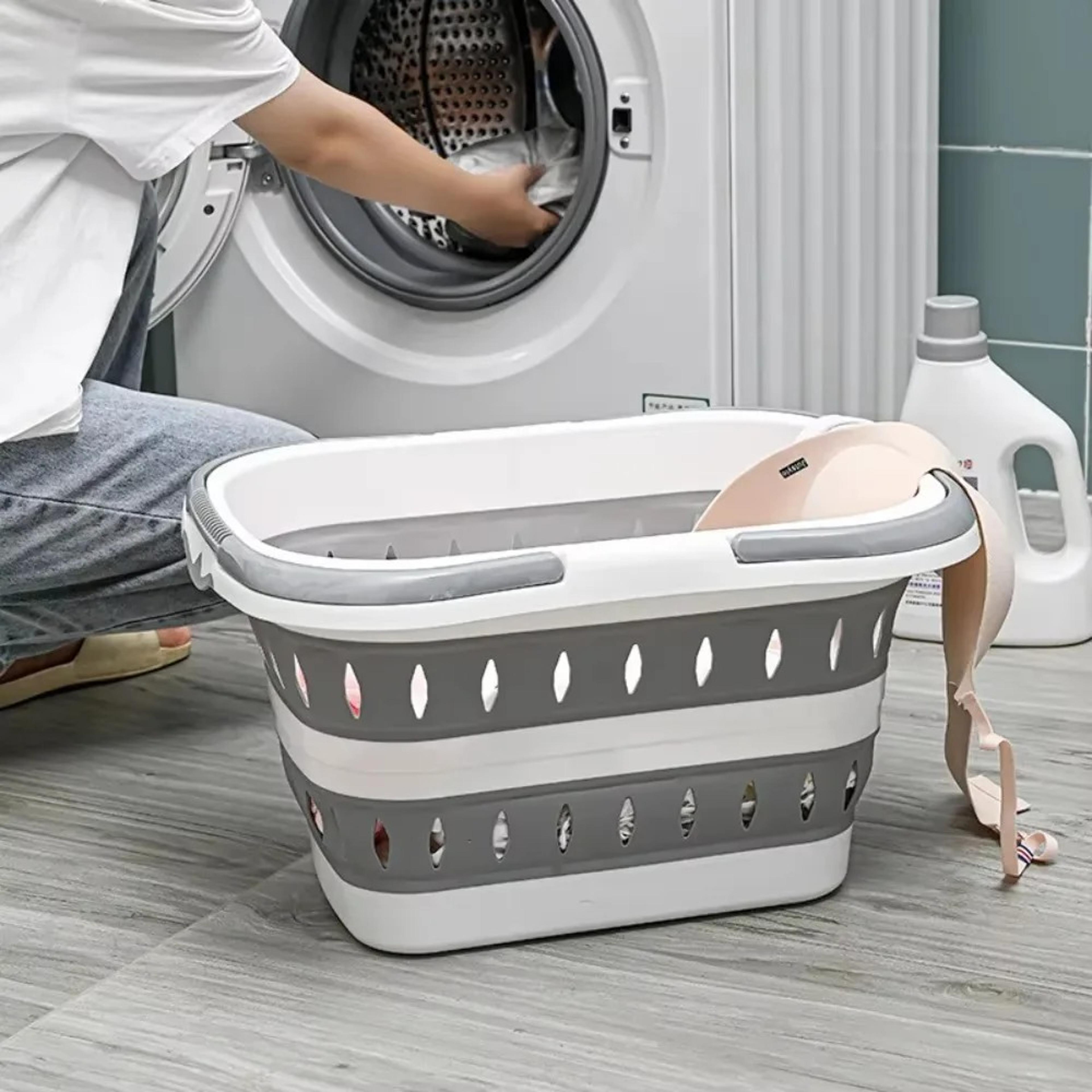 Foldable Laundry Basket With Handle Bathroom Dirty Clothes Basket WallMounted Clothing Storage For  2