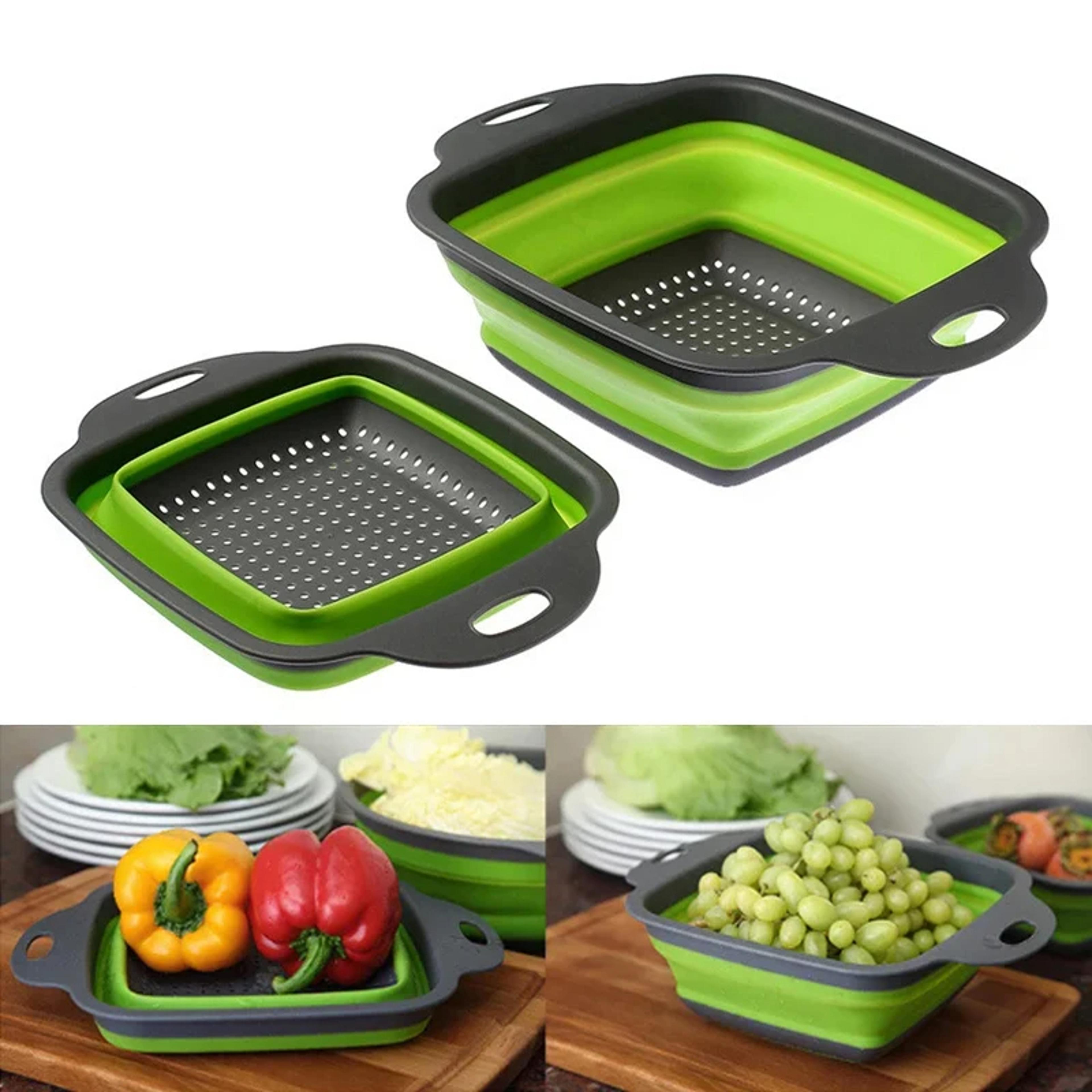Silicone Folding Drainer Basket For Food And Pasta Foldable Fruit Vegetable Colander Kitchen Strain 1