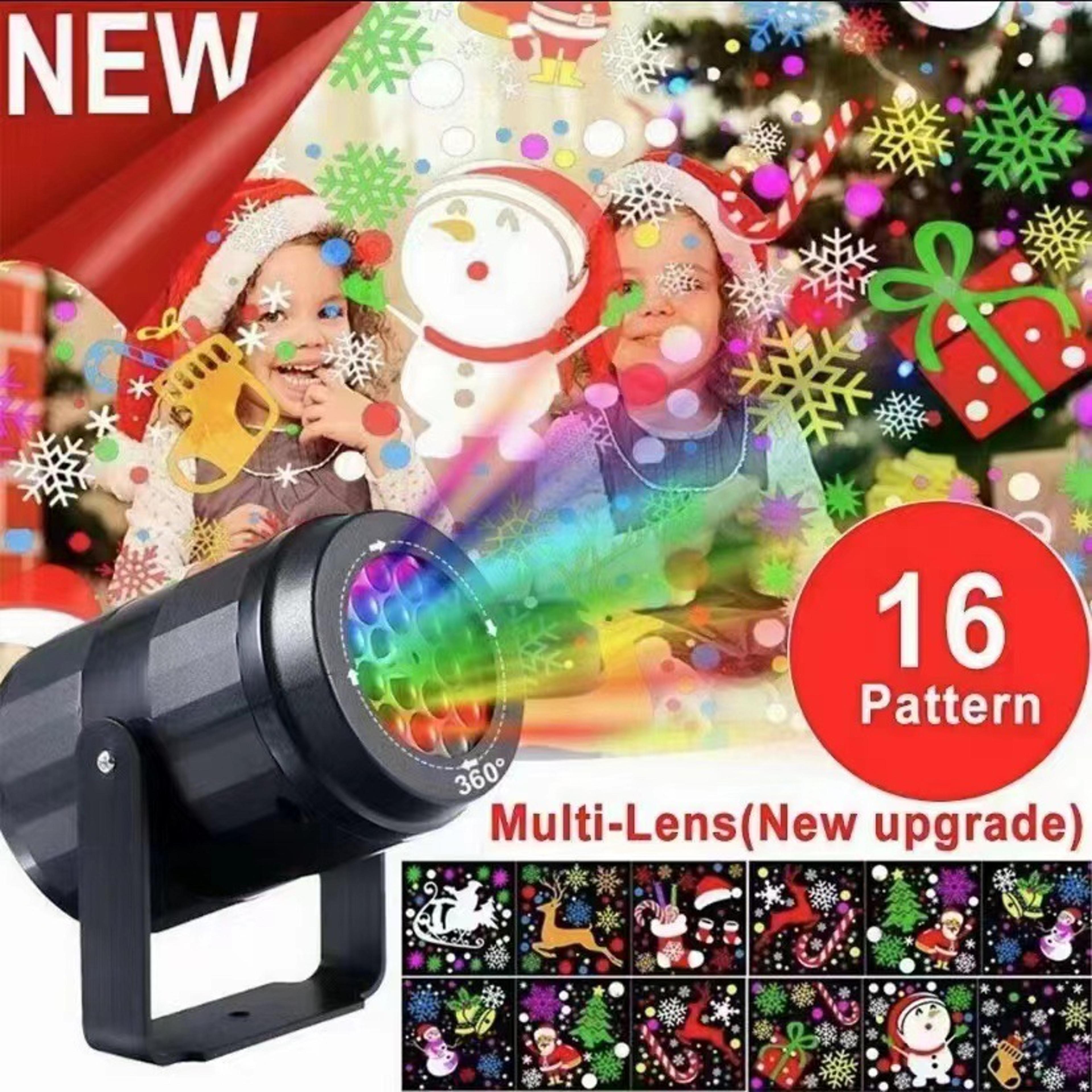 USB Powered Snowflake Christmas Projector Rotating Pattern LED Stage Lights Outdoor Night Lighting  5