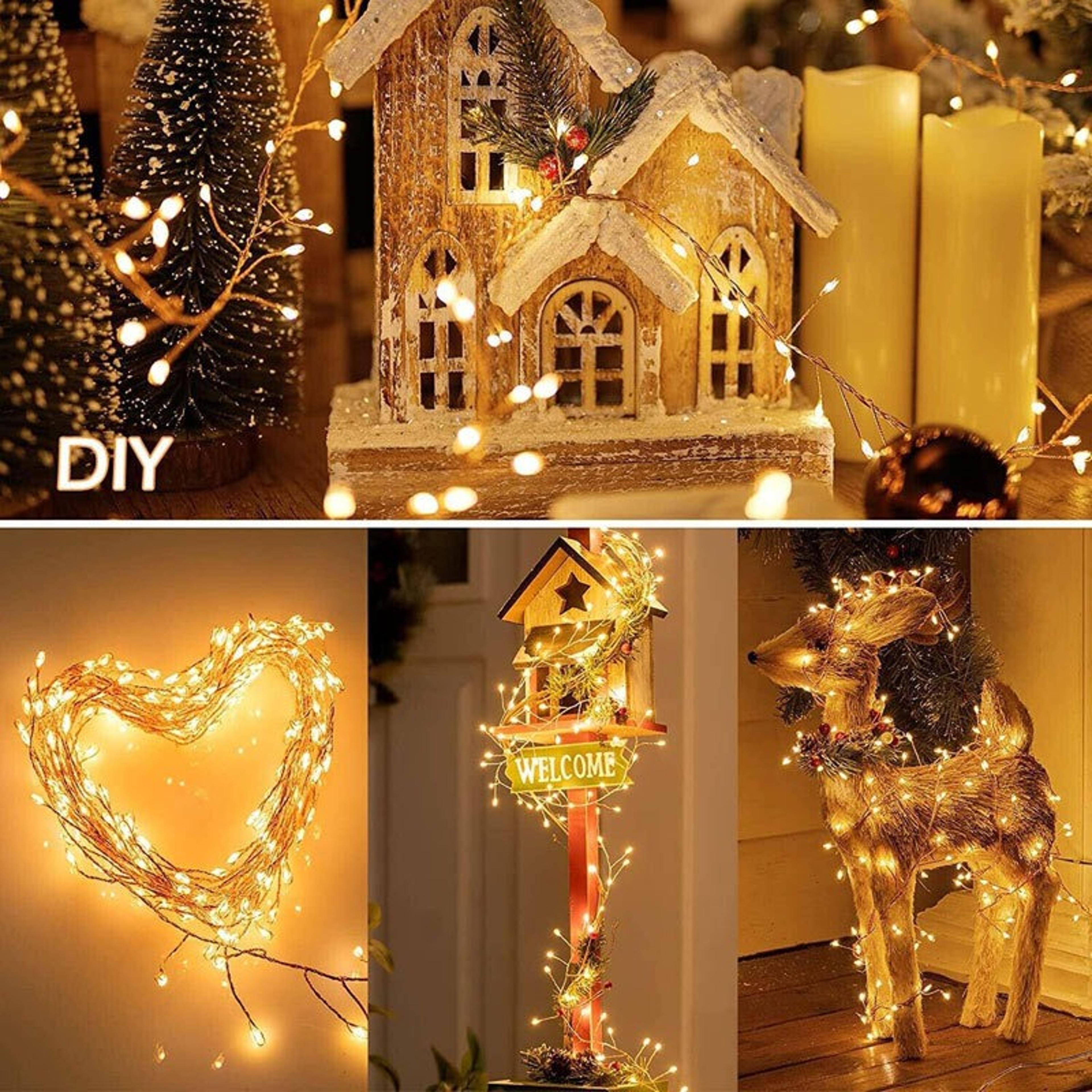 369M USB Power LED Firecracker String Lights Remote Control Garland Fairy Lights For Wedding Party  4