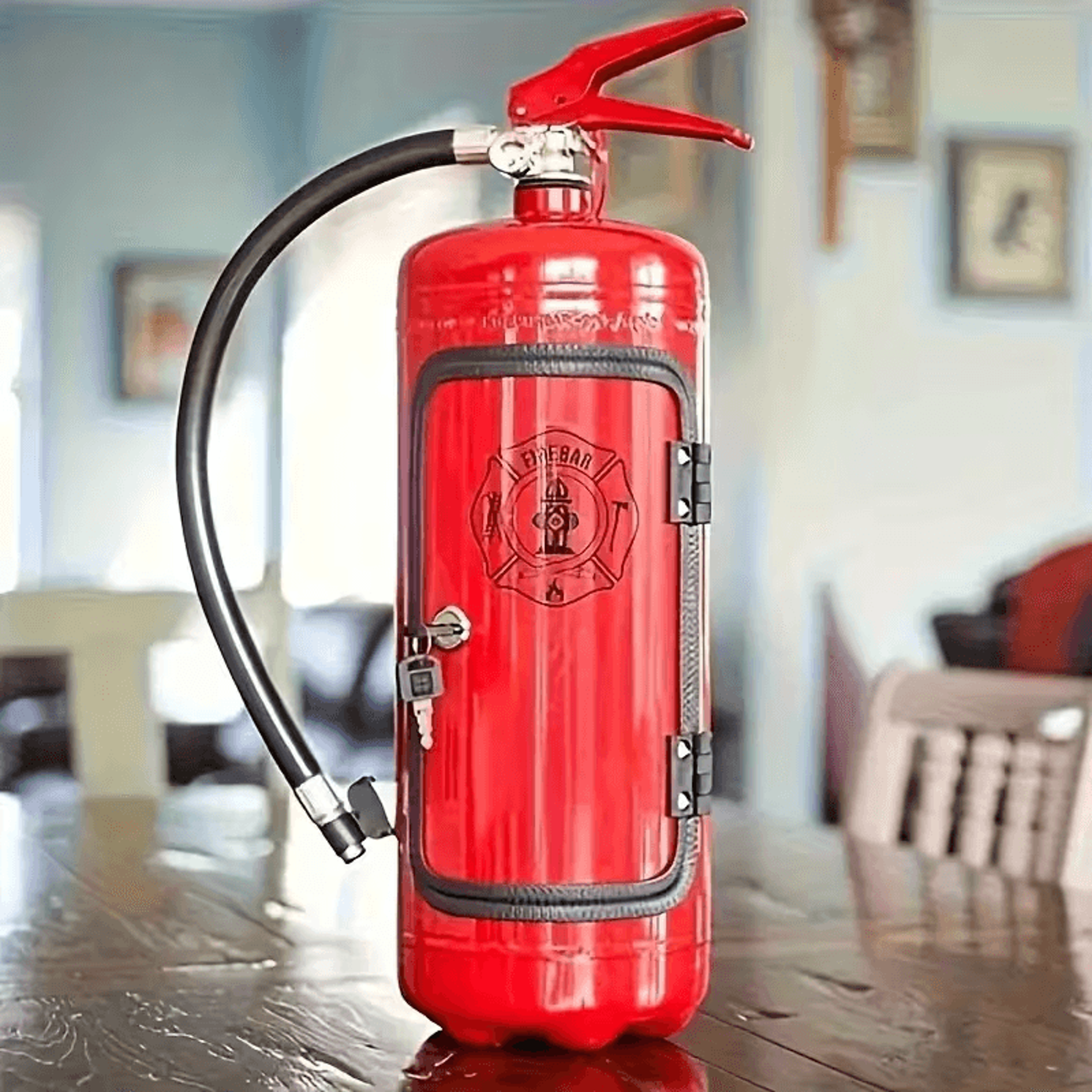 Mini wine box with firefighter design for gifting