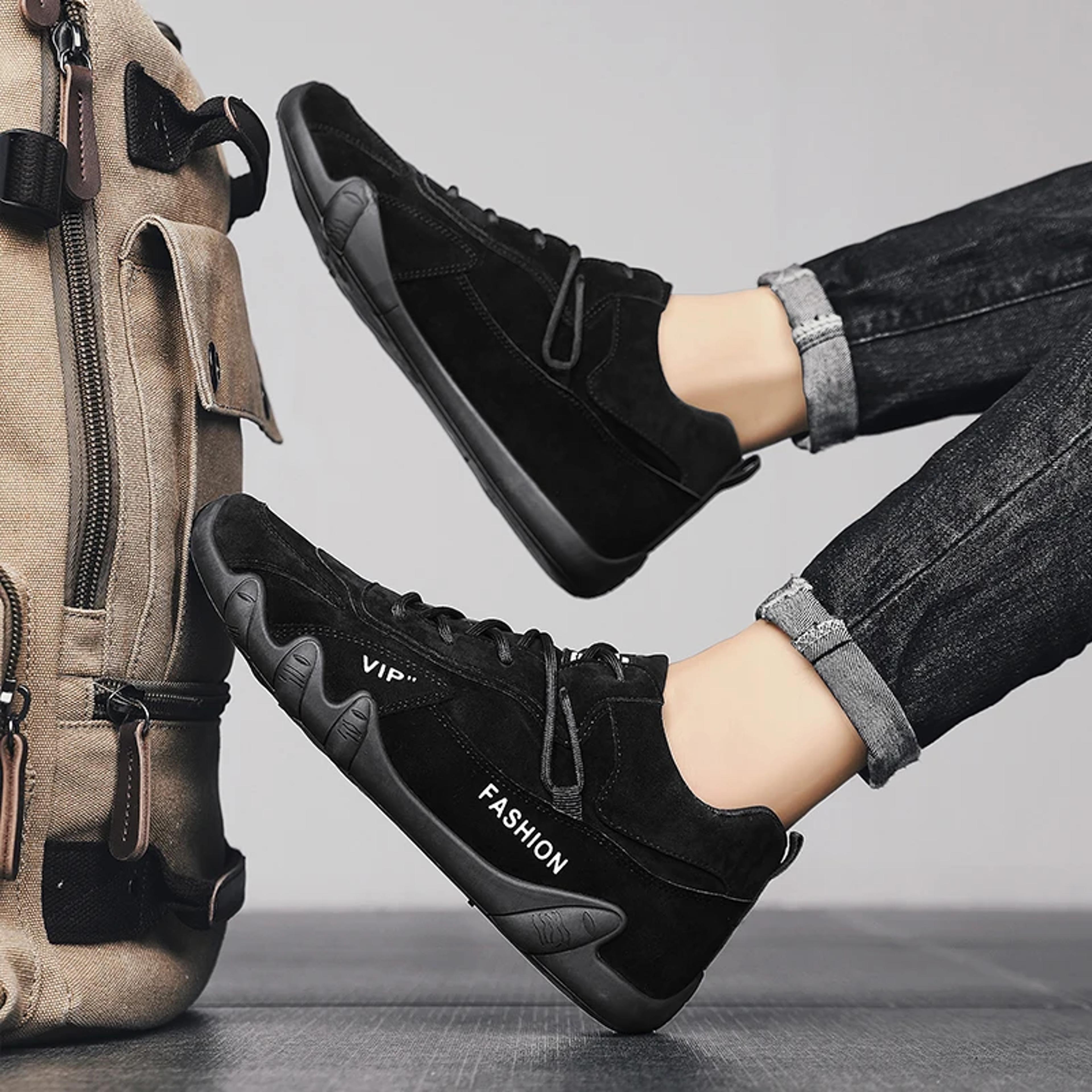 Casual Sneakers Non Slip Ankle Boots For Men Spring Khaki Work Mens Shoe Lace Up Short Boots Loafer 4