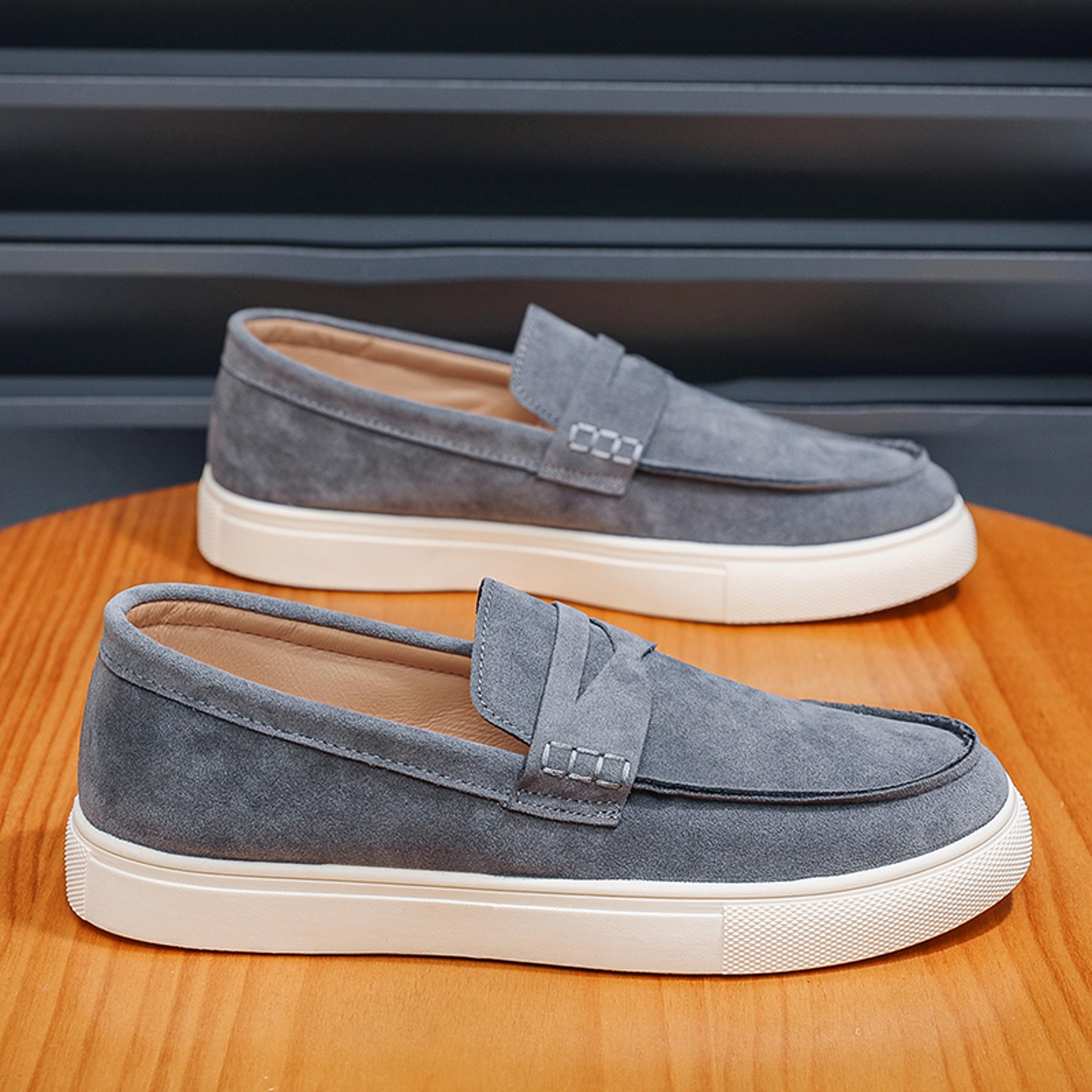 Classic Brown Loafers For Men Autumn Mens Suede Leather SlipOn Shoes Casual Walking Shoes Driving L 4