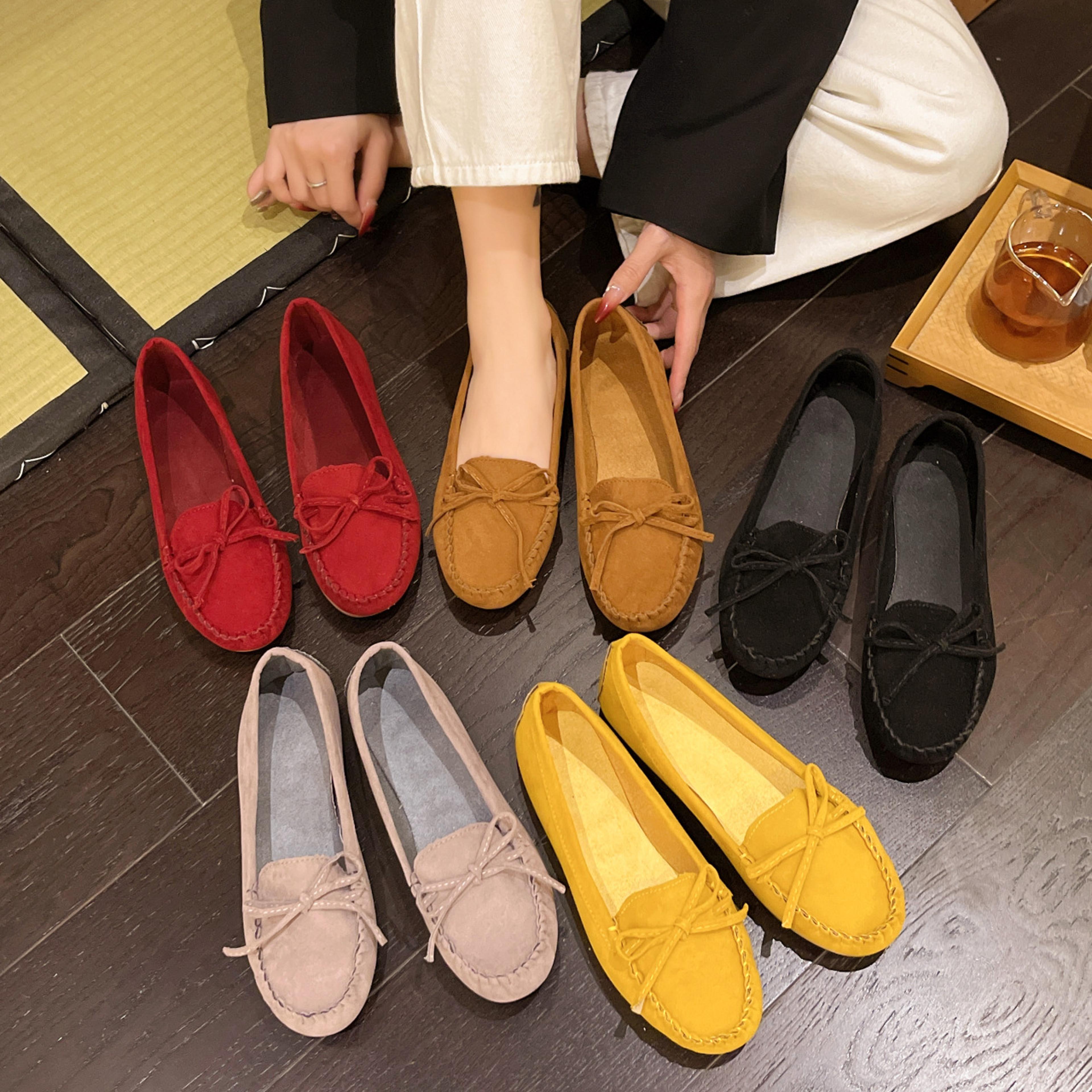 Brand Casual Flat Shoes For Women New Spring Autumn Loafers Slipon Ladies Flats Leather And Cashmer 1