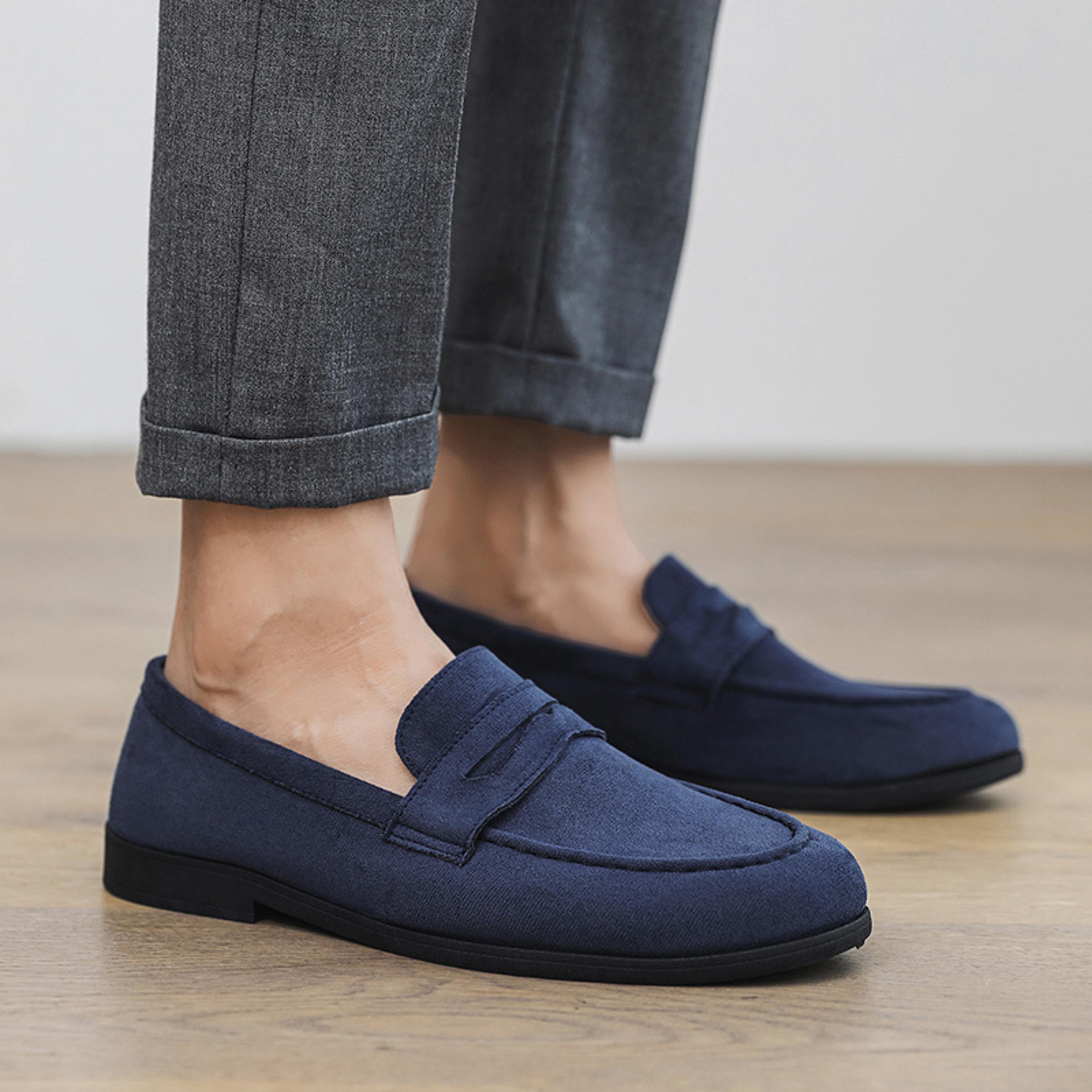 Retro Brown Moccasins For Men Autumn Suede Loafers Comfortable Slipon Casual Shoes Men Flats 5
