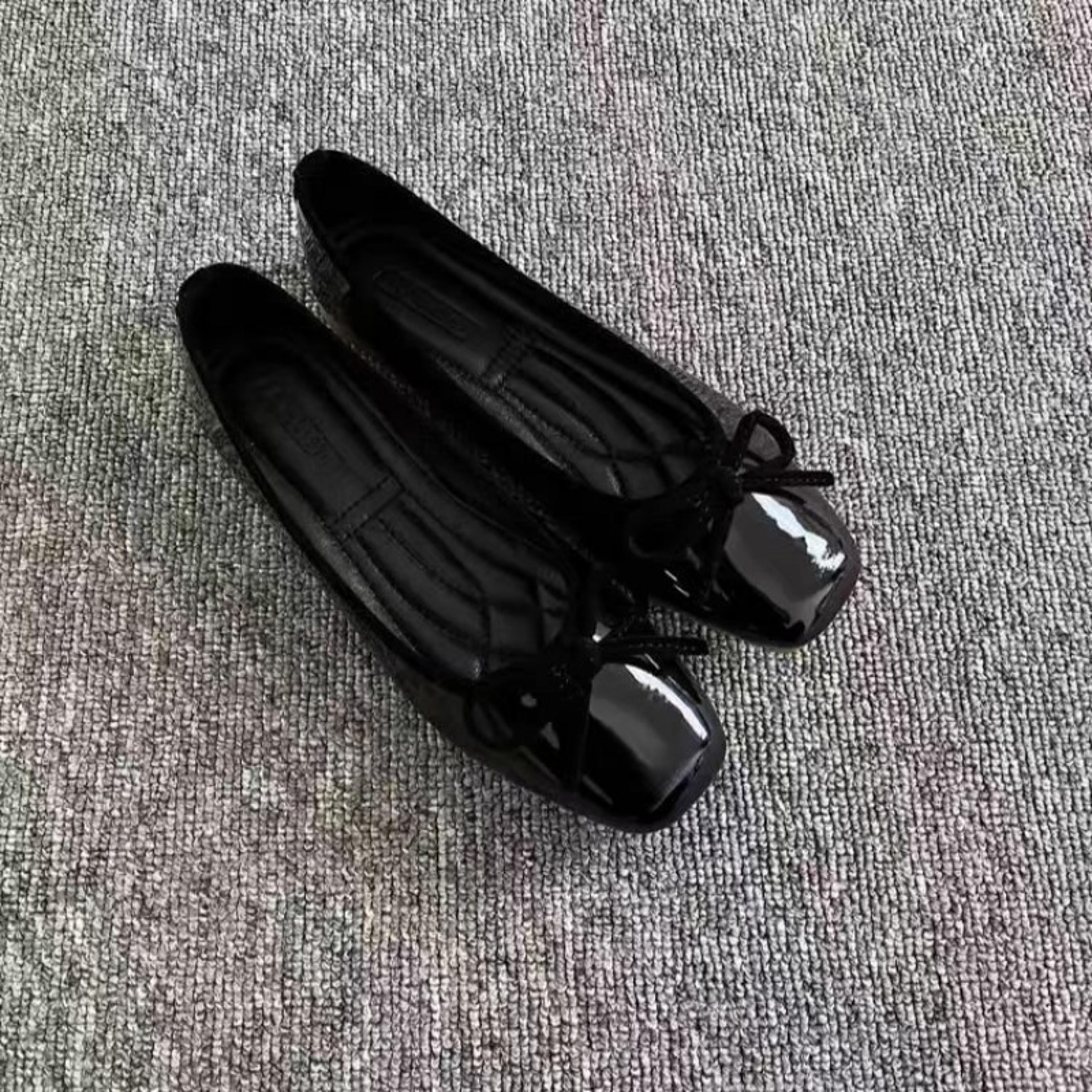 FrenchStyle Spring And Autumn Loafers Versatile Bowknot Flats SoftSoled SquareToe Ballet Shoes 4