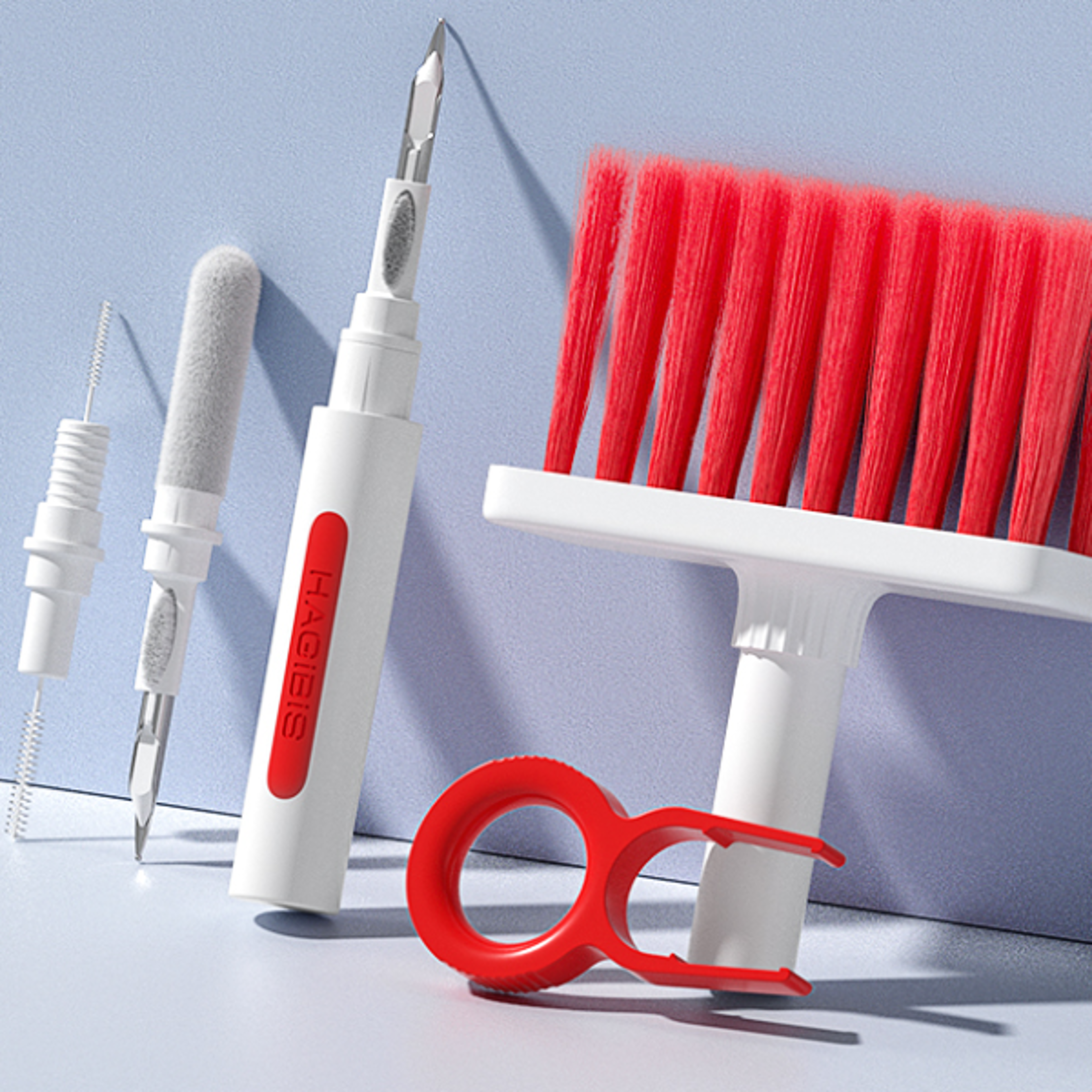 keyboard cleaner brush set, earphone cleaning tool, keycap puller kit for pc & airpods cleaning