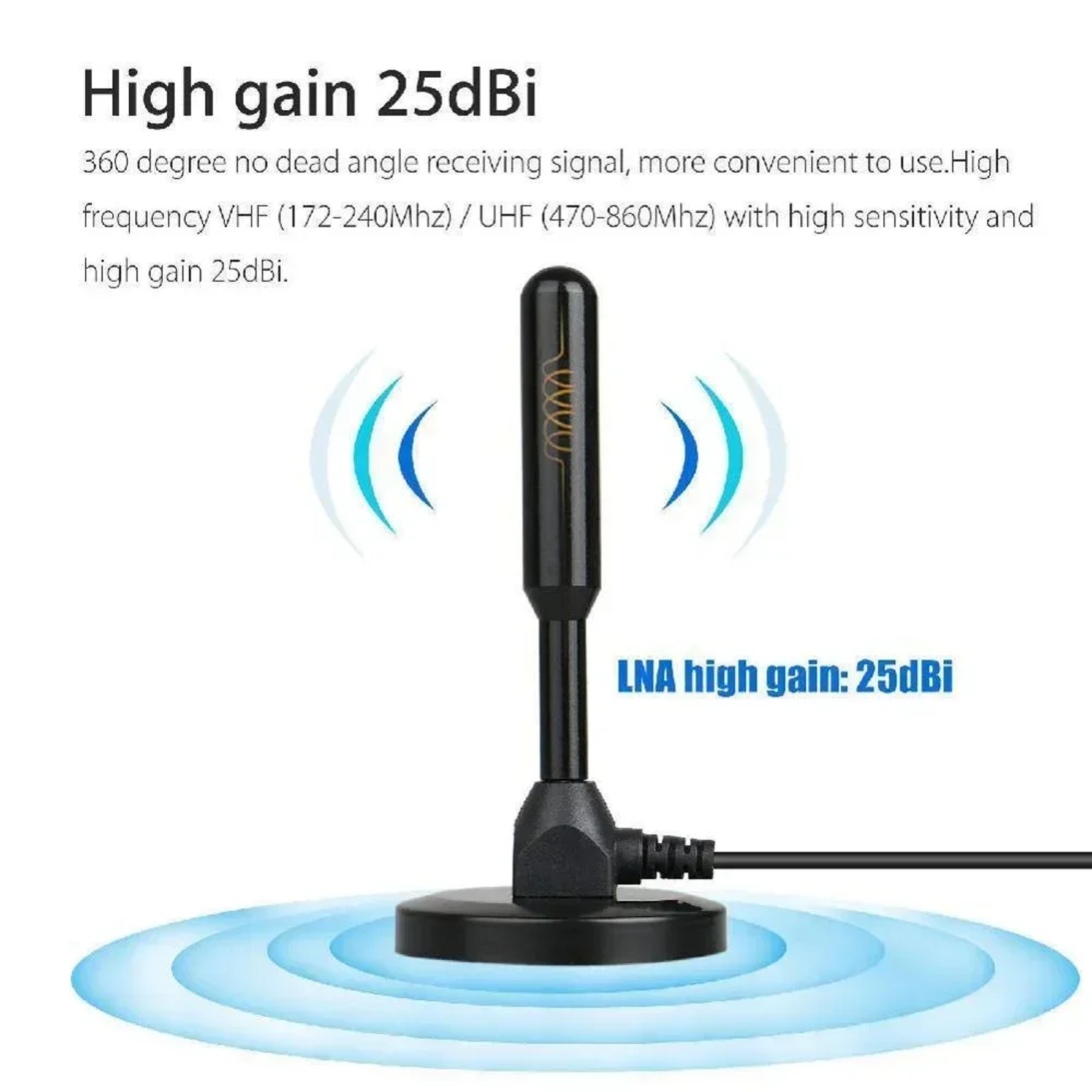 Indoor Outdoor Ultra HD Digital TV Antenna Amplified DAB VHF UHF Quick Response Aerial Set For Bett 1