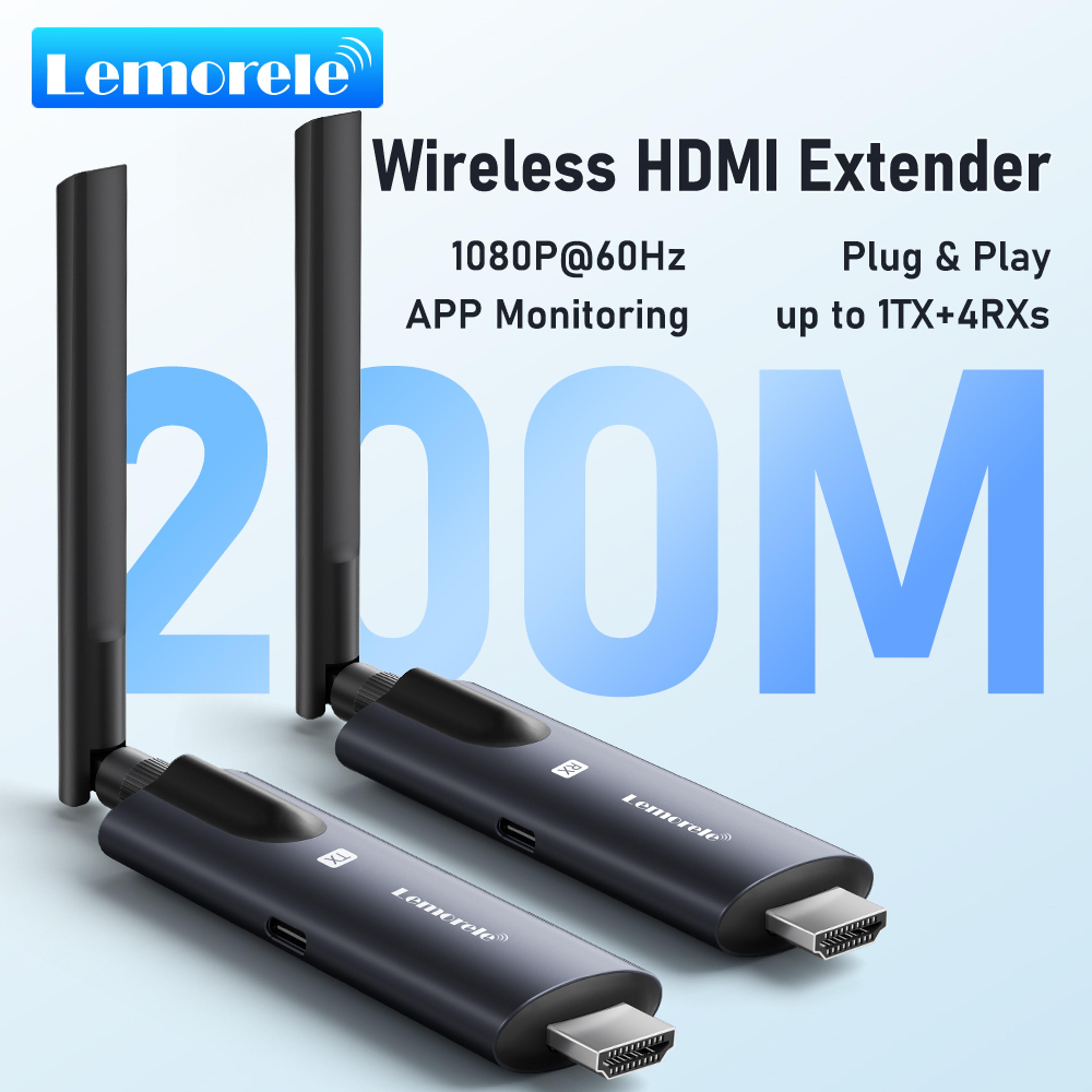 Wireless HDMI Transmitter Bluetooth Receiver Audio For Laptop TV Projector Monitor  Easy Setup 1