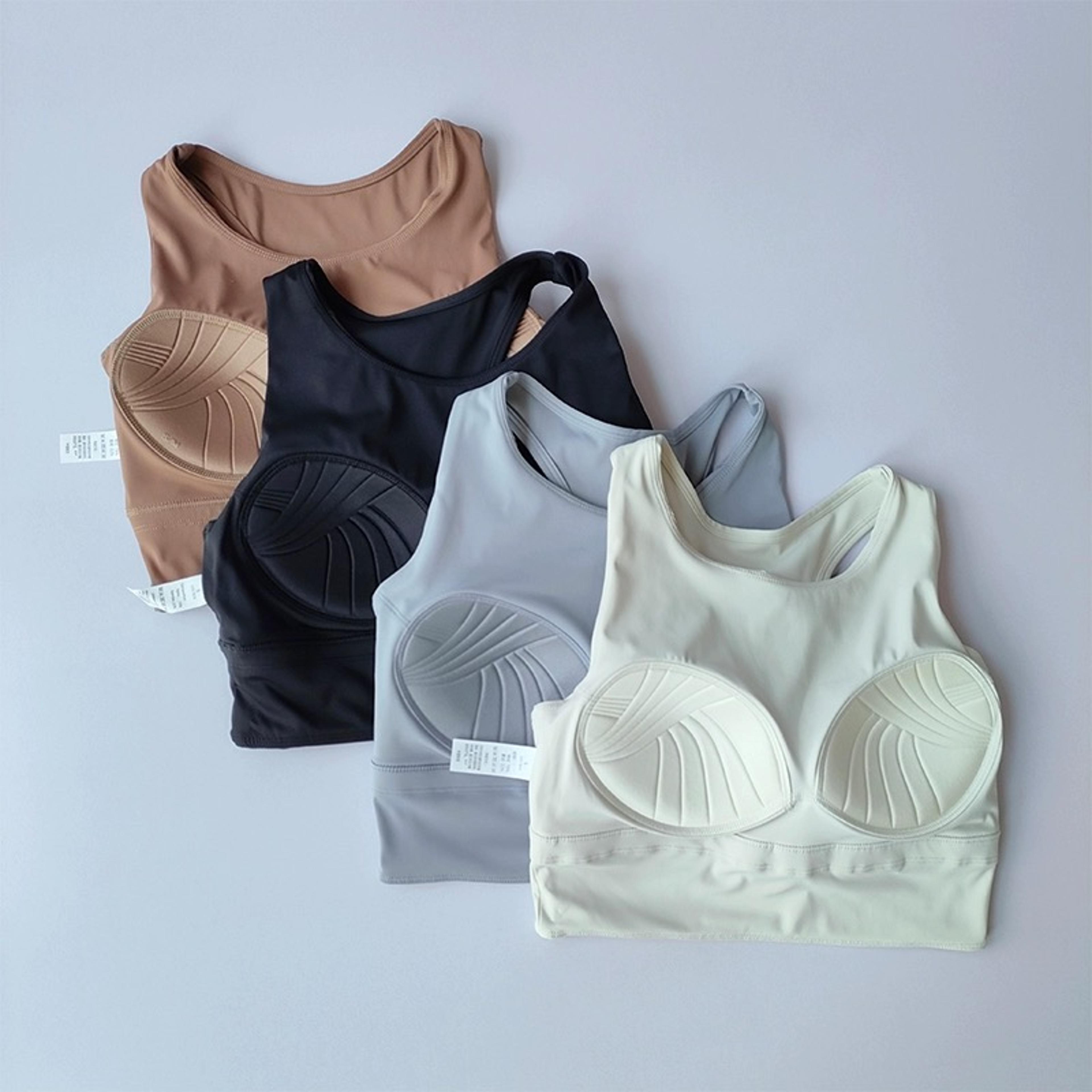 Breathable Fullcup Yoga Vest Compact Sports Vest Running Allinone Shockproof Fitness Bra Summer Gym 2