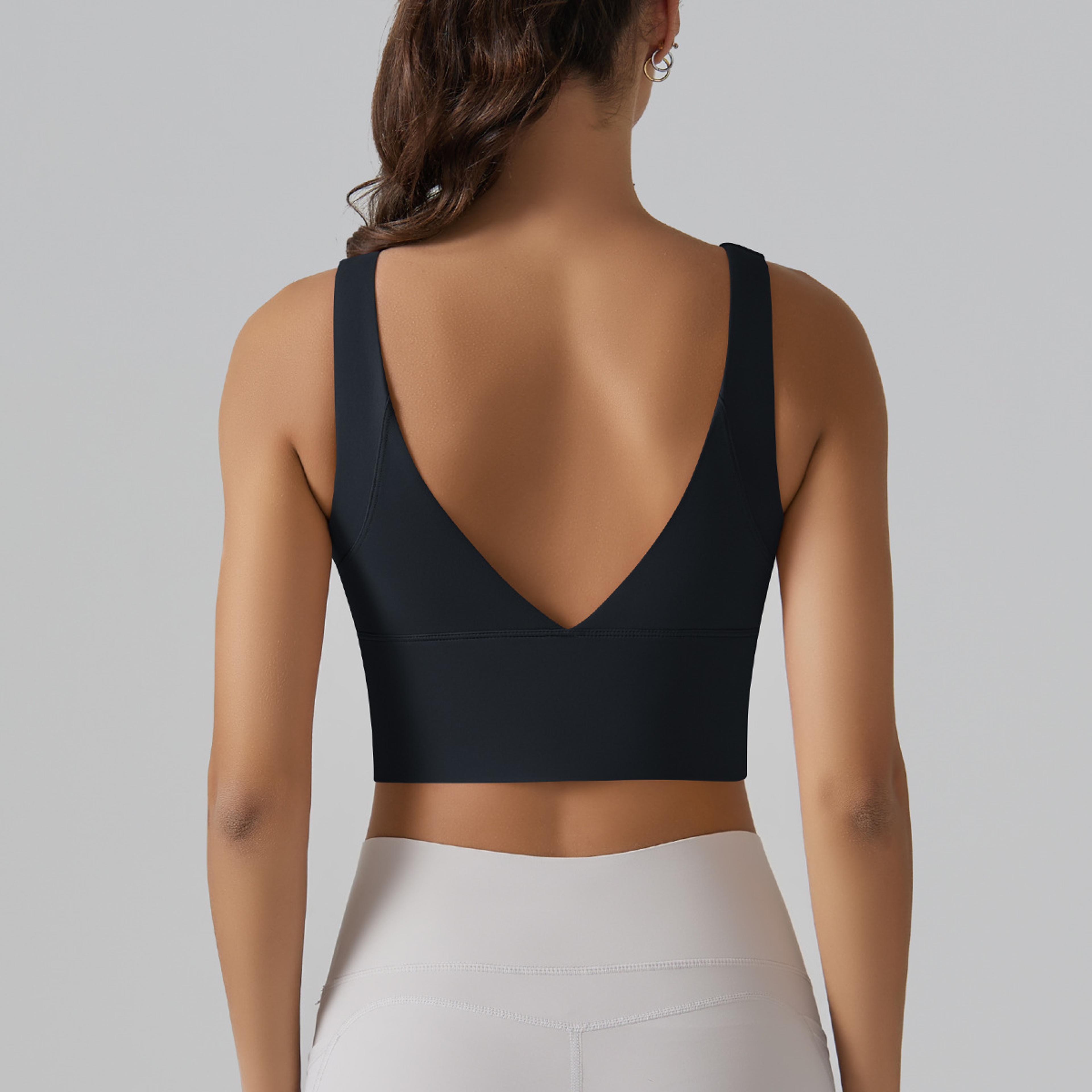 Sexy Yoga Tank Top Womens Push Up Sports Bra Breathable Fitness Gym Tops Yoga Wear Running Sports V 4