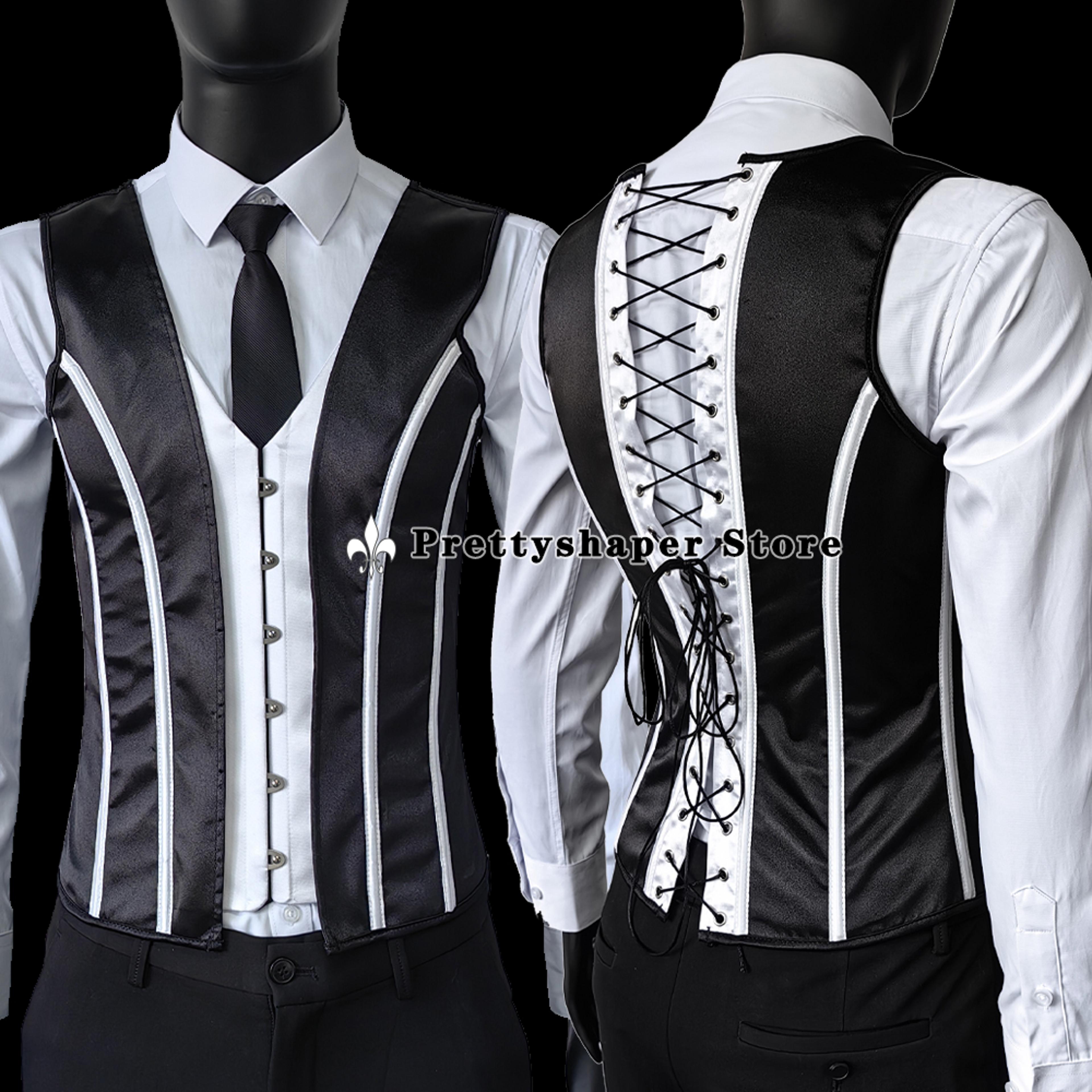Slimming Waist Bones Shaping Mens Tight Abdomen Corset Elegant Medieval Corset Stomach Belly Contro 8
