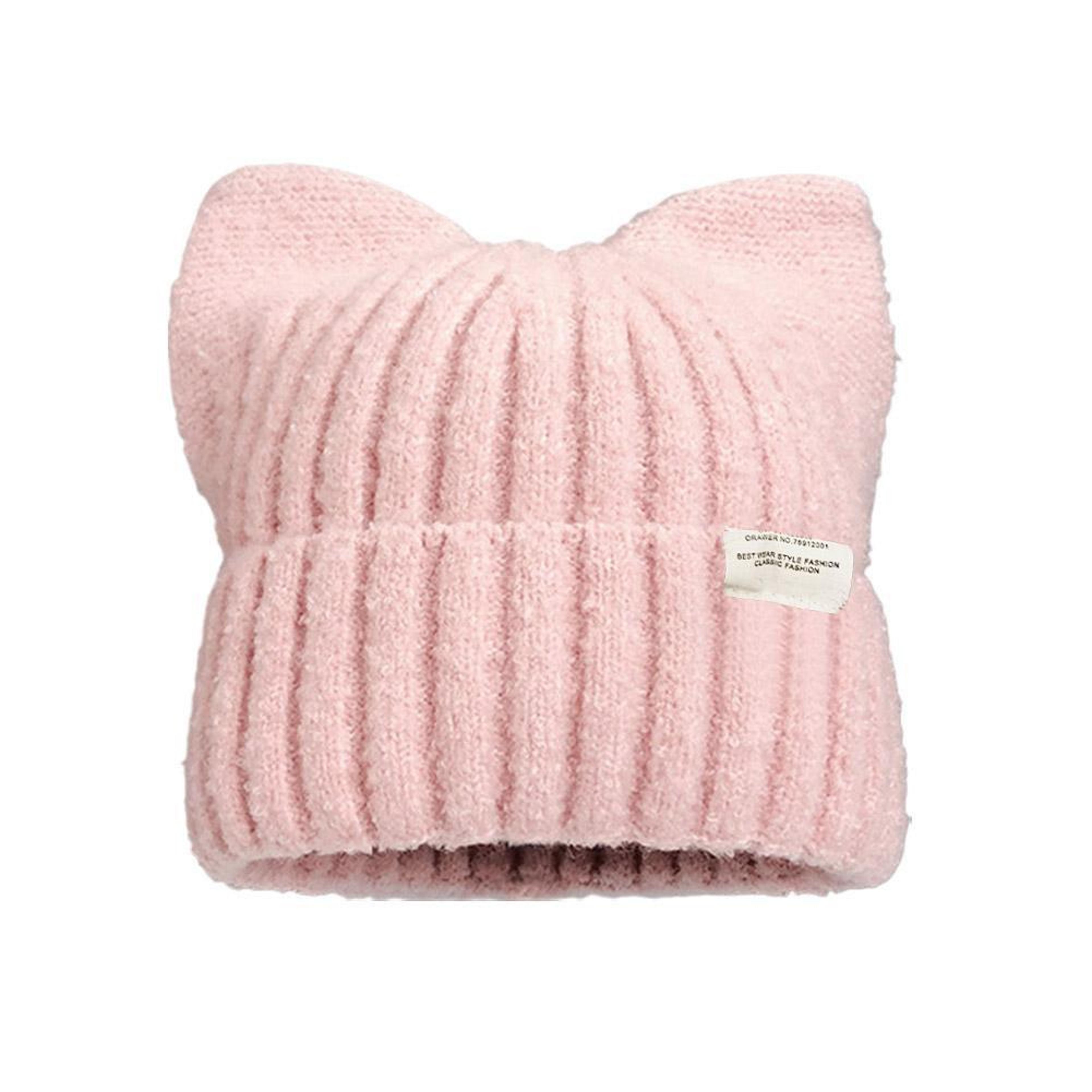 Cute Cat Ears Beanie For Women Winter Warmth And Style Soft Knitted Ear Protection 10
