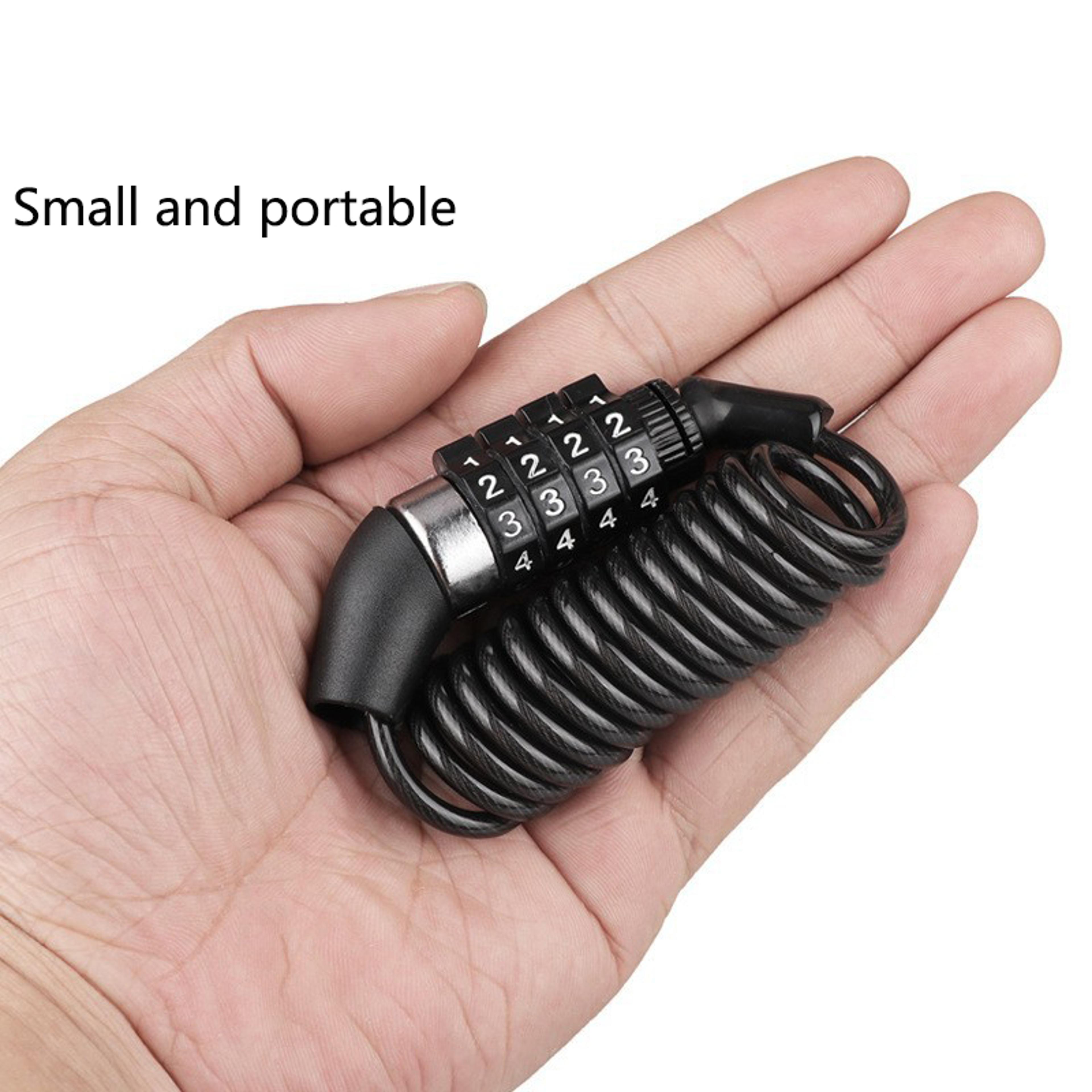 Helmet Password Wire Lock Universal Motorcycle Electric Cars Security Portable Antitheft Bicycle Lo 2