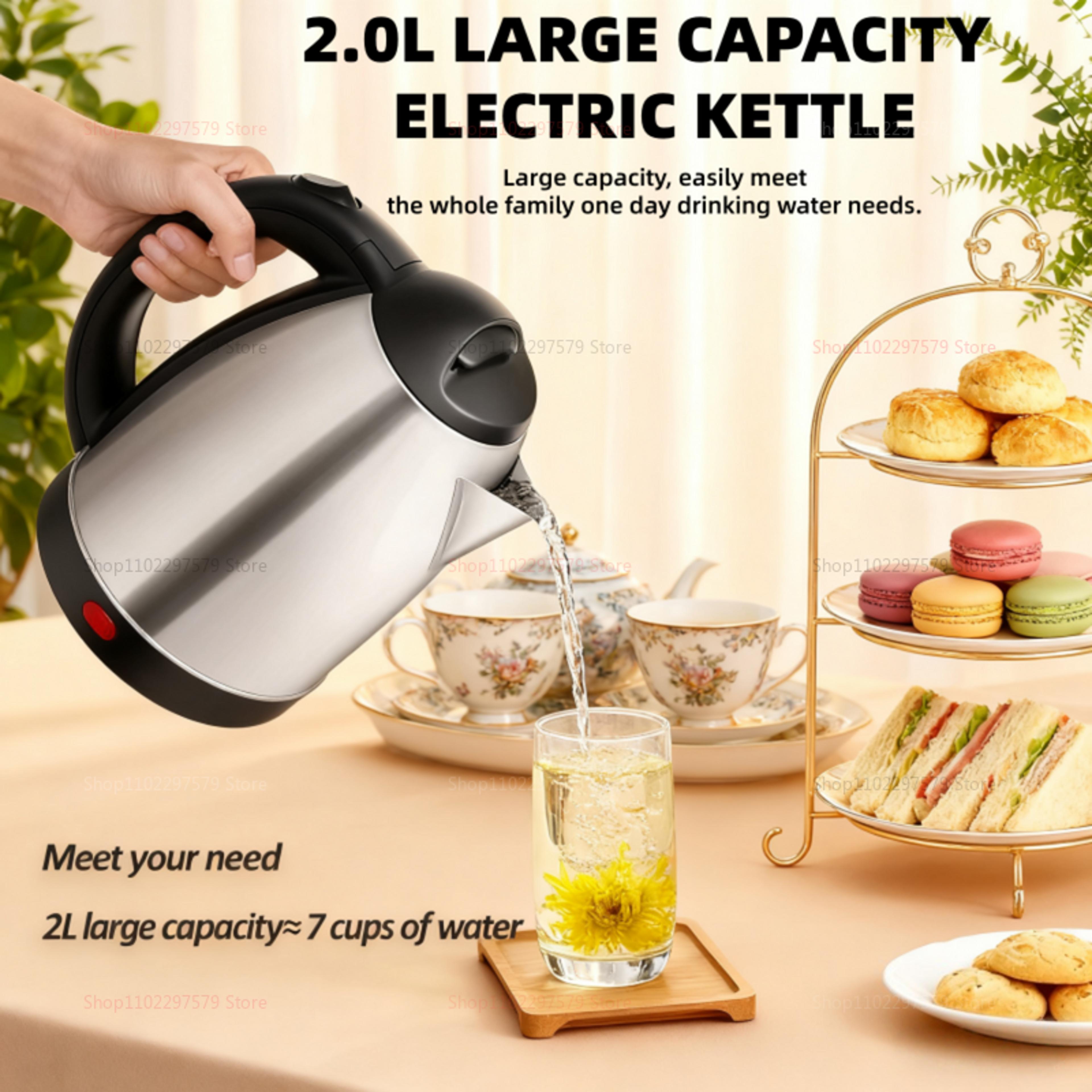 stainless steel portable water kettle, smart electric kettle household, water boiling pot, durable kettle home appliance
