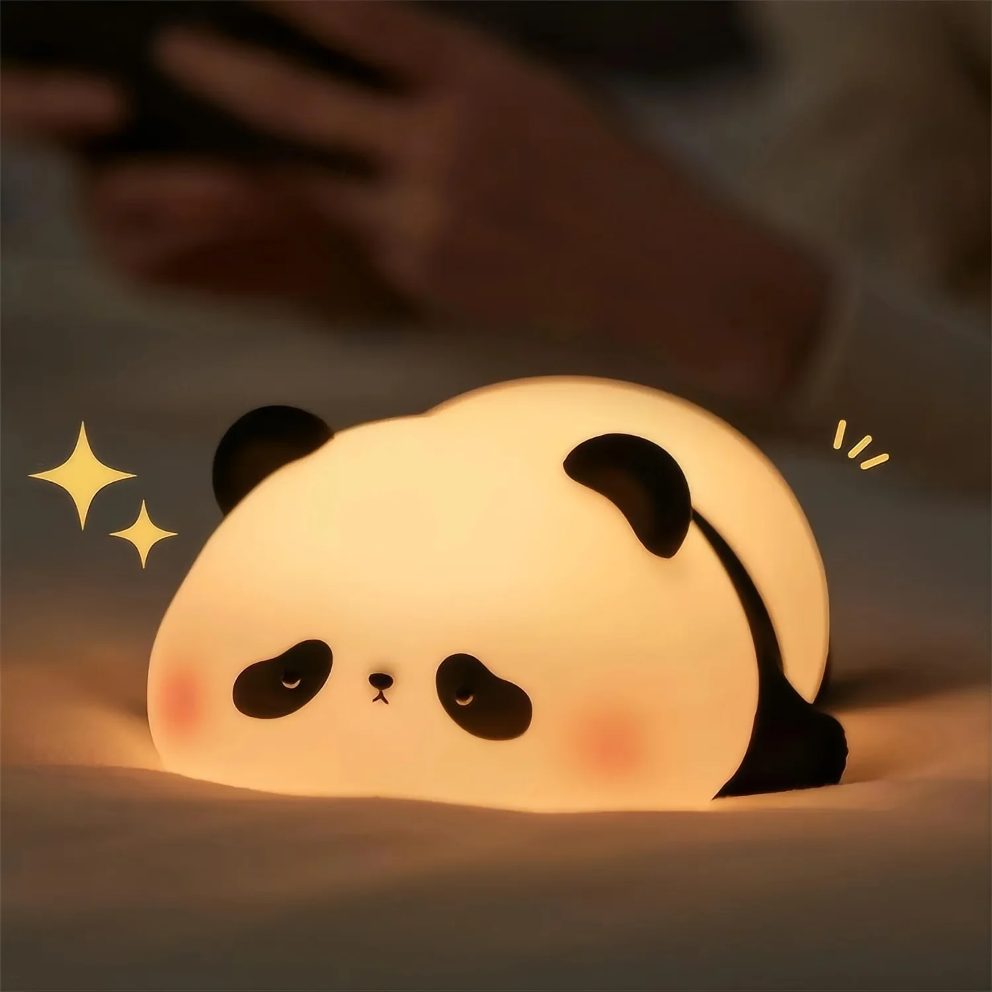 Touch Silicone Nightlights USB Rechargeable LED Night Light Cute Panda Sheep Rabbit Bedroom Decor L 5