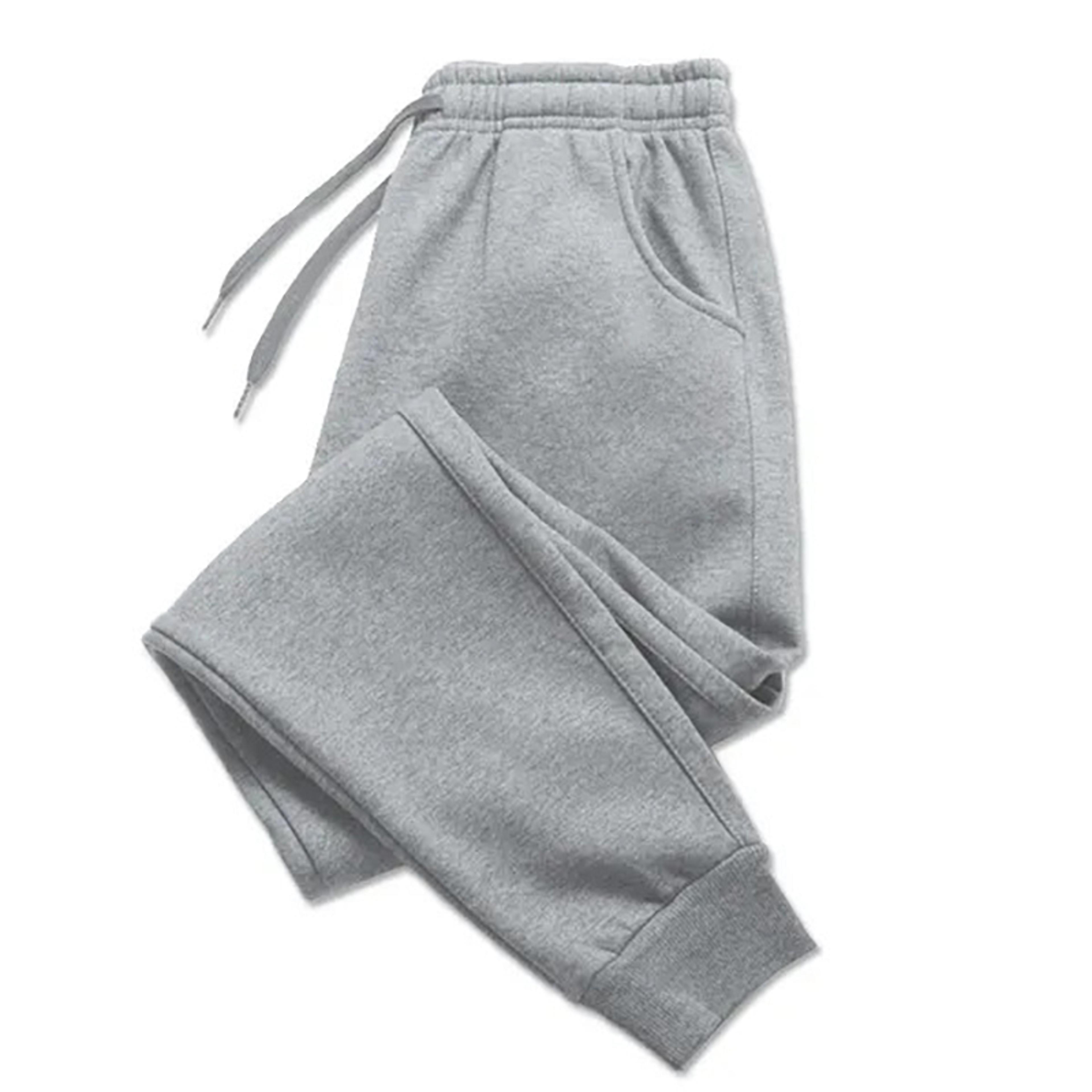 Fitness Loose Fit Clothing Mens Pants Autumn Winter Sport Jogging Trousers Solid Color Streetwear P 2