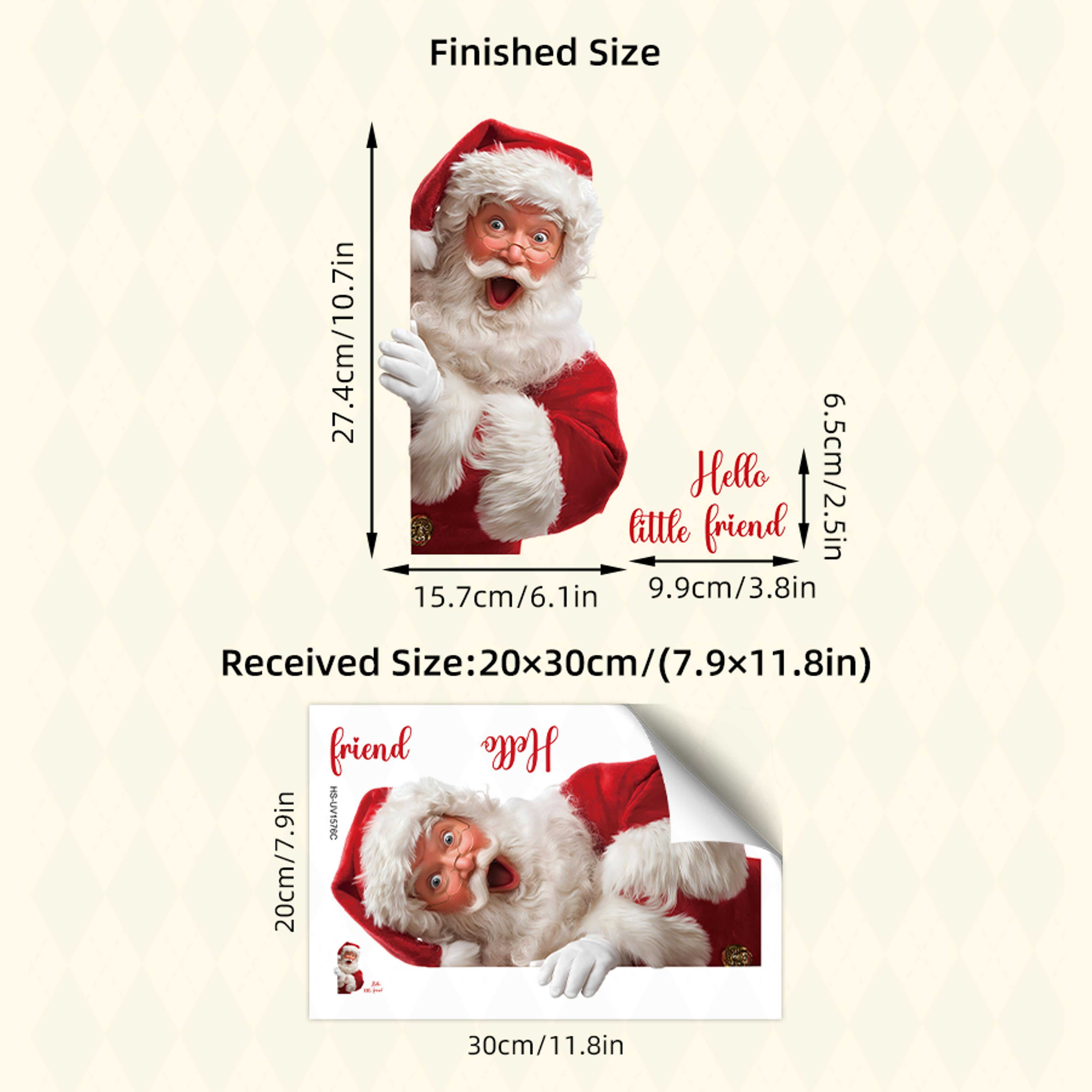 Removable PVC Static Cling Decoration Santa Claus Window Sticker Baby Room Glass Decoration Nursery 5