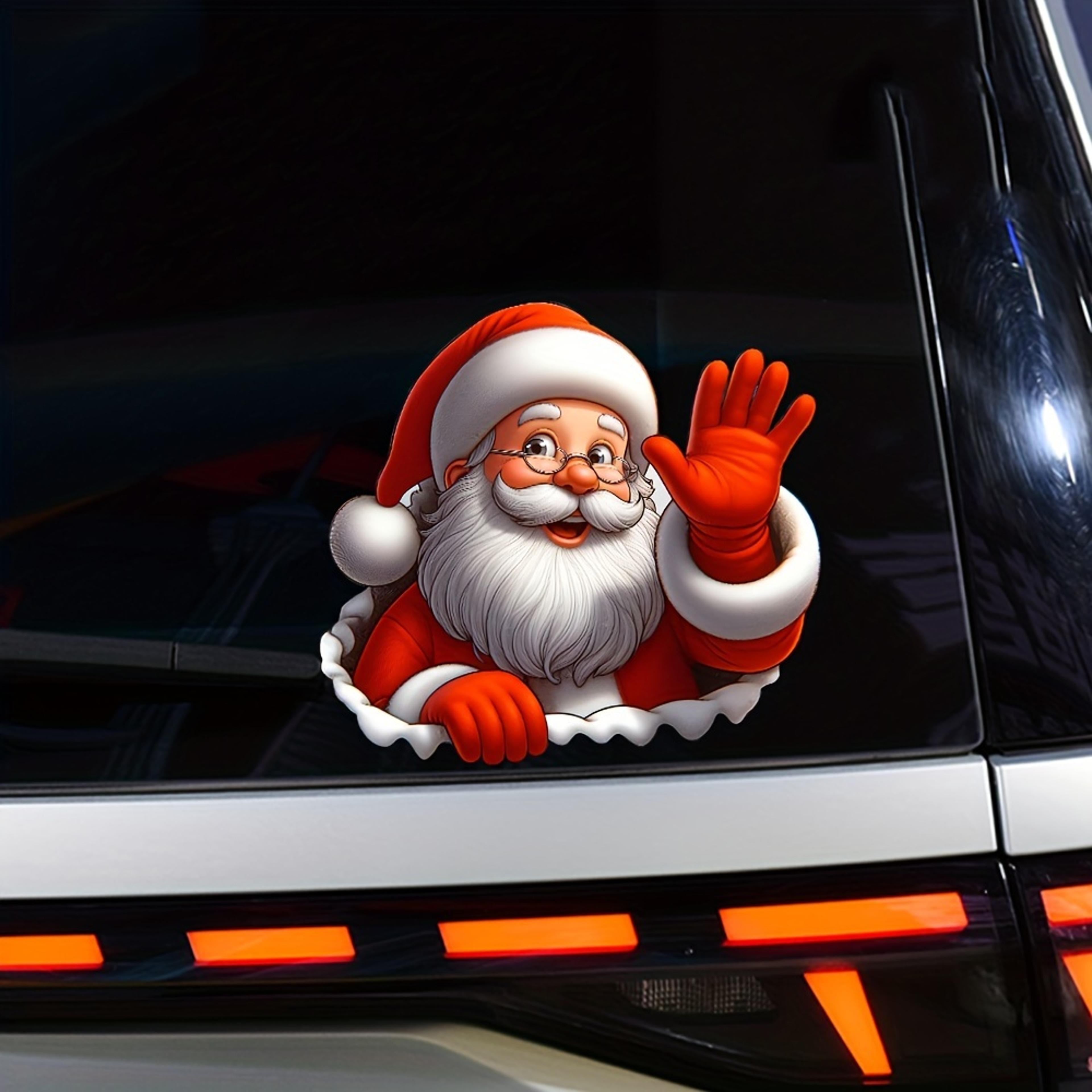 Santa Claus Waving Sticker Selfadhesive Decorative Christmas Vinyl For Car And Window 4