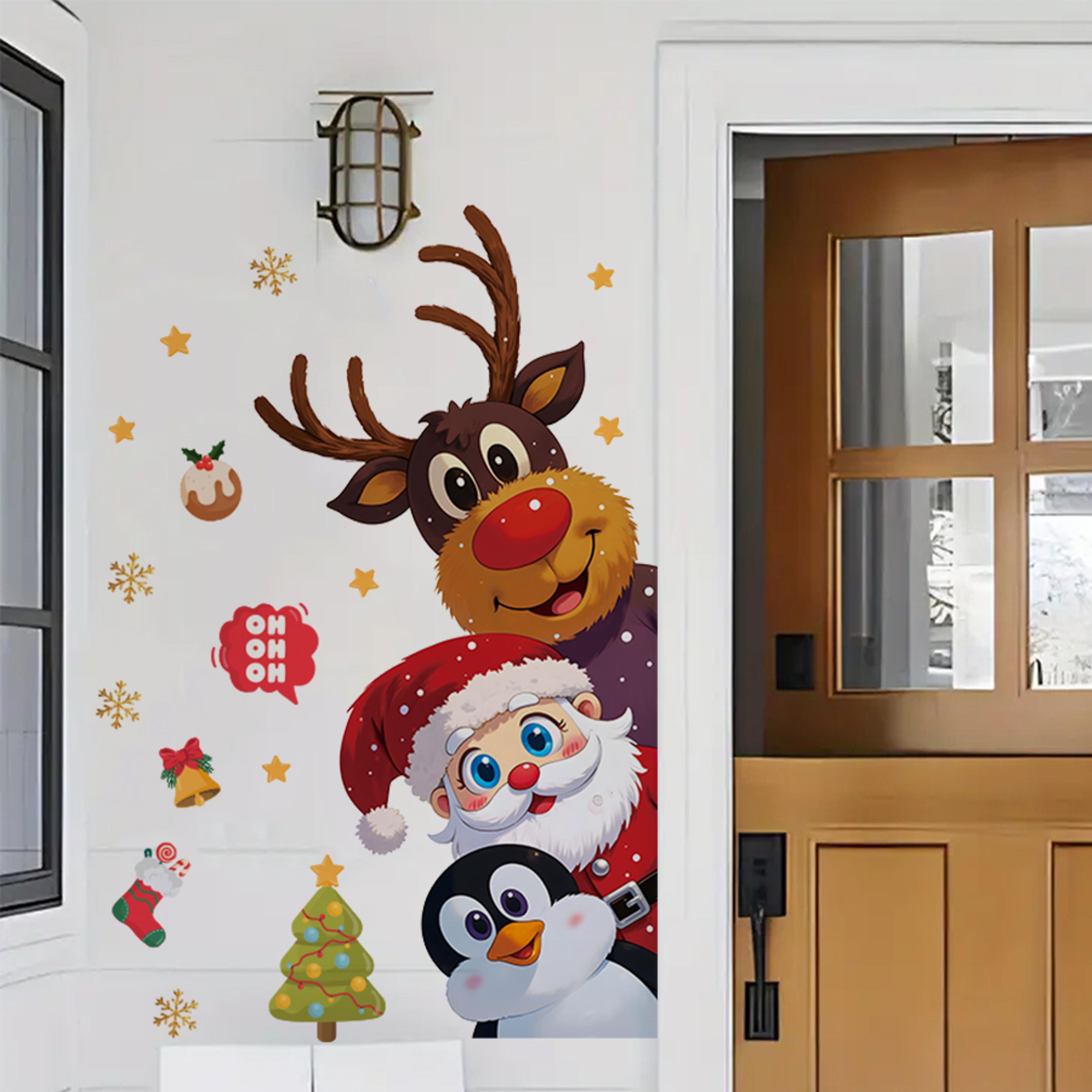 Wall Stickers Removable Vinyl Cute Christmas Characters Nursery Decoration Wall Decal Decals For Ki 3