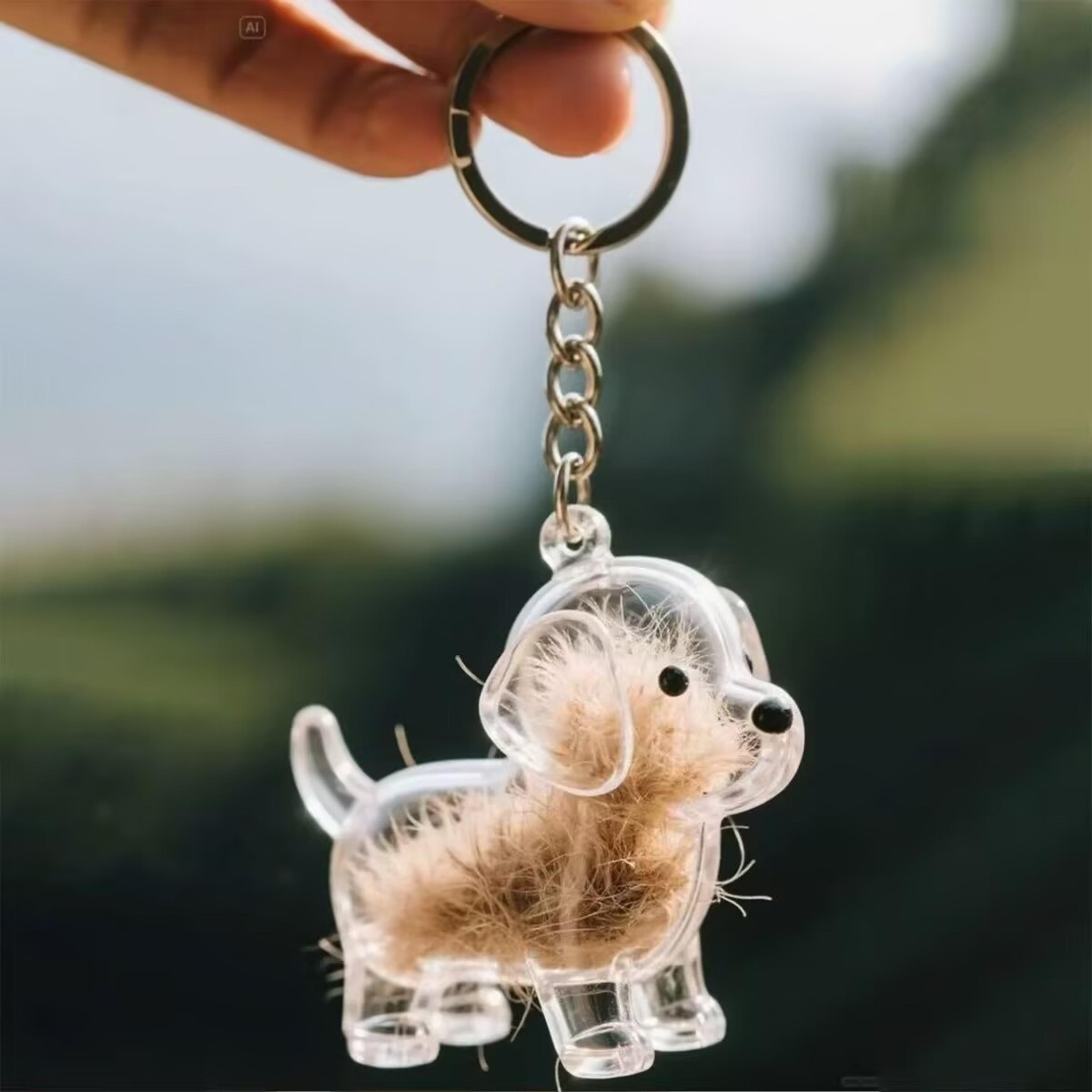 DIY Dog Fur Keepsake Pendant Clear Pet Hair Memorial Capsule For Keychain Puppy Hair Storage Contai 1