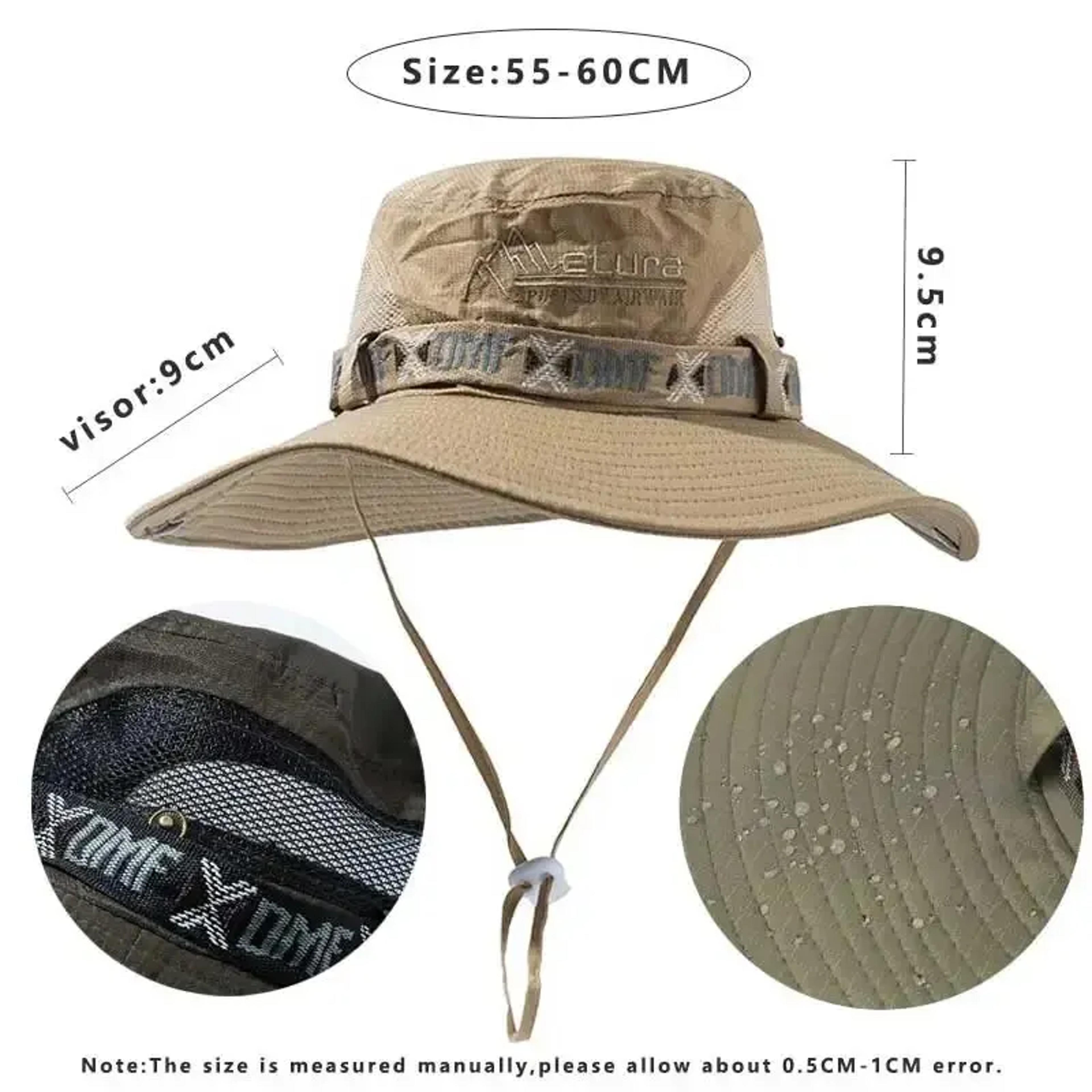 Safari Hunting Hiking Hat Mesh UV Protection Wide Brim Panama Essential Summer Men Bucket Hat Outdo 4
