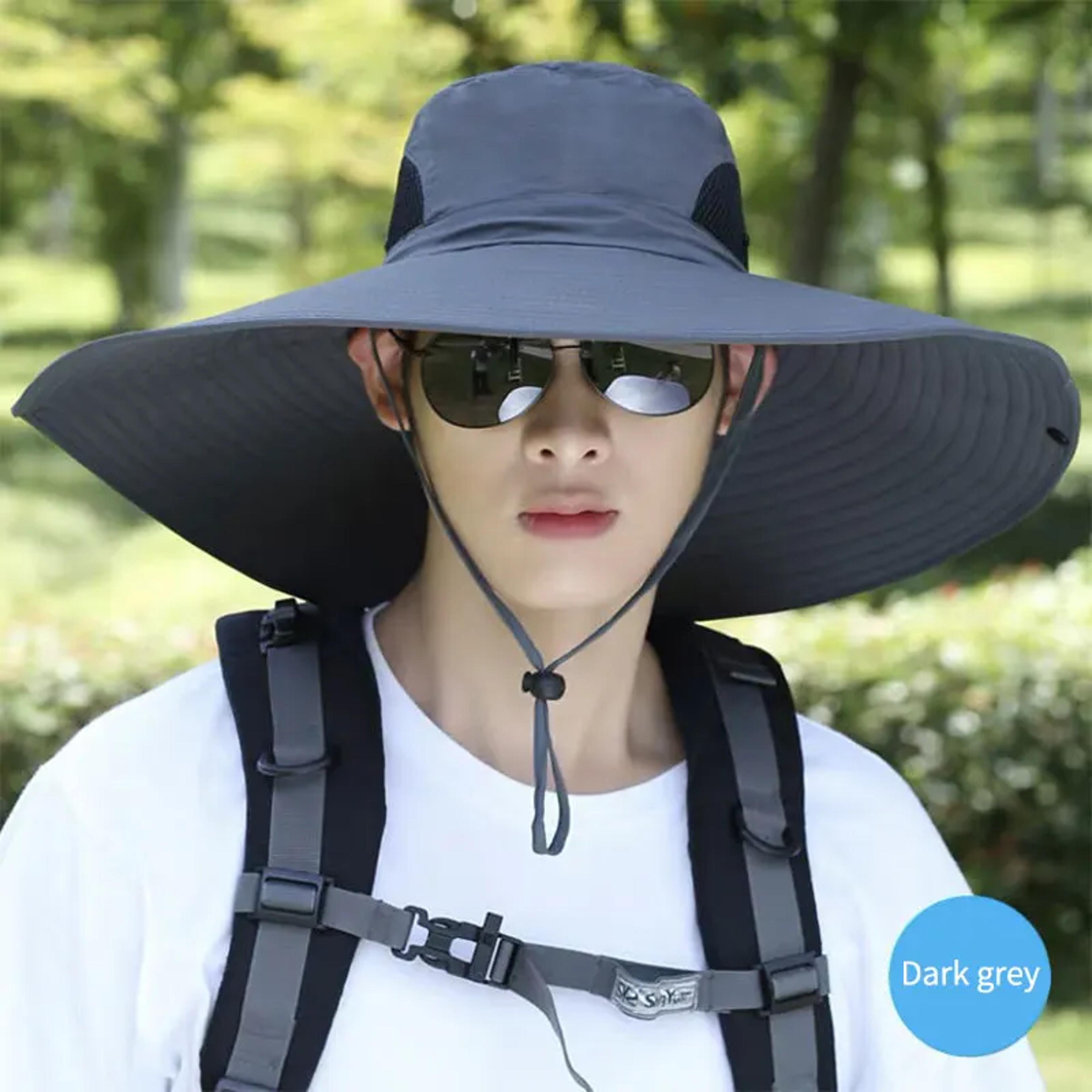 Mesh Fisherman Hat Hiking Outdoor Beach Cap Summer Large Sun Hat Men Women Breathable Fishing Caps  6