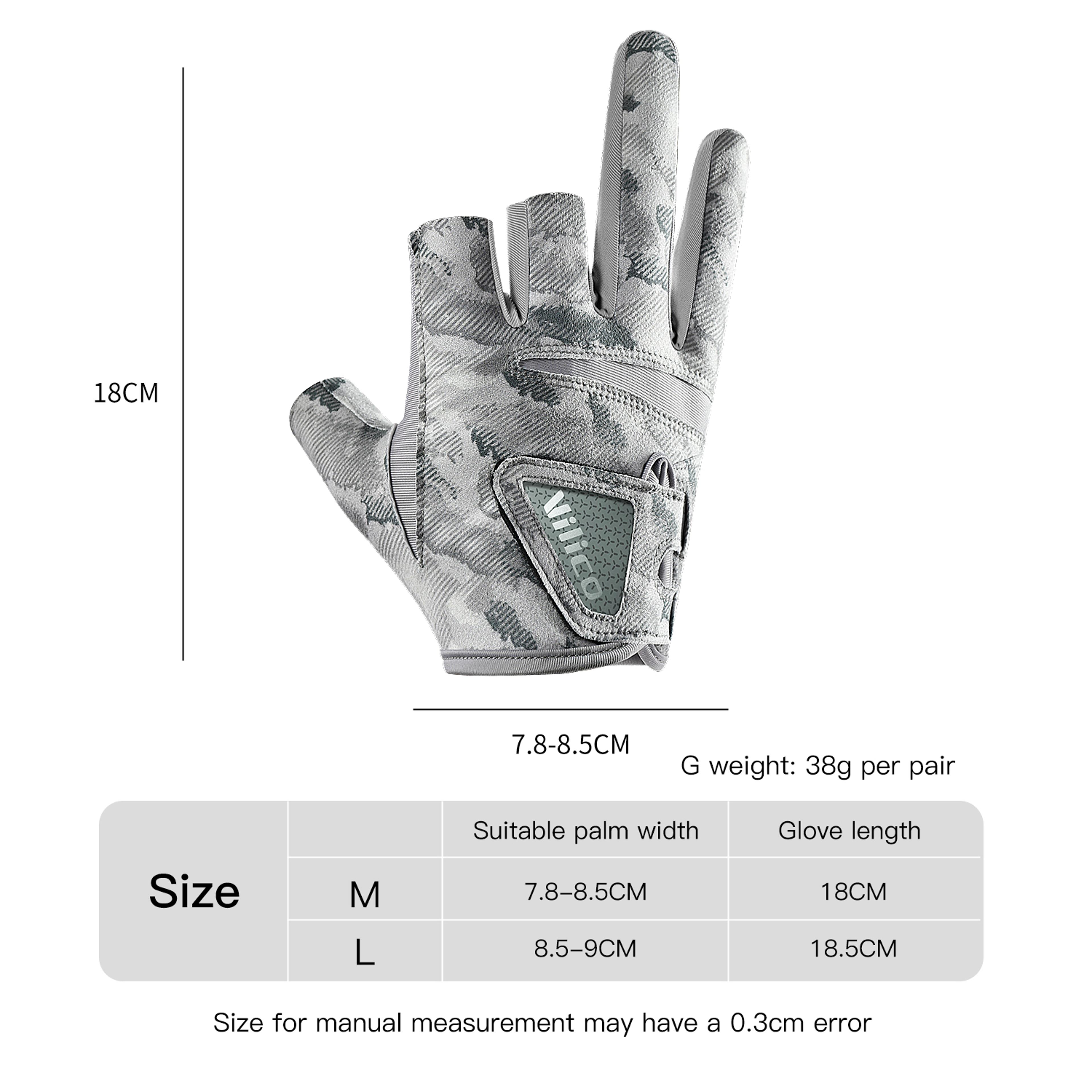 Fishing Gloves For Men Summer Three Finger Cut Gloves Anti Slip Ice Silk Breathable Thin UV Sunscre 5
