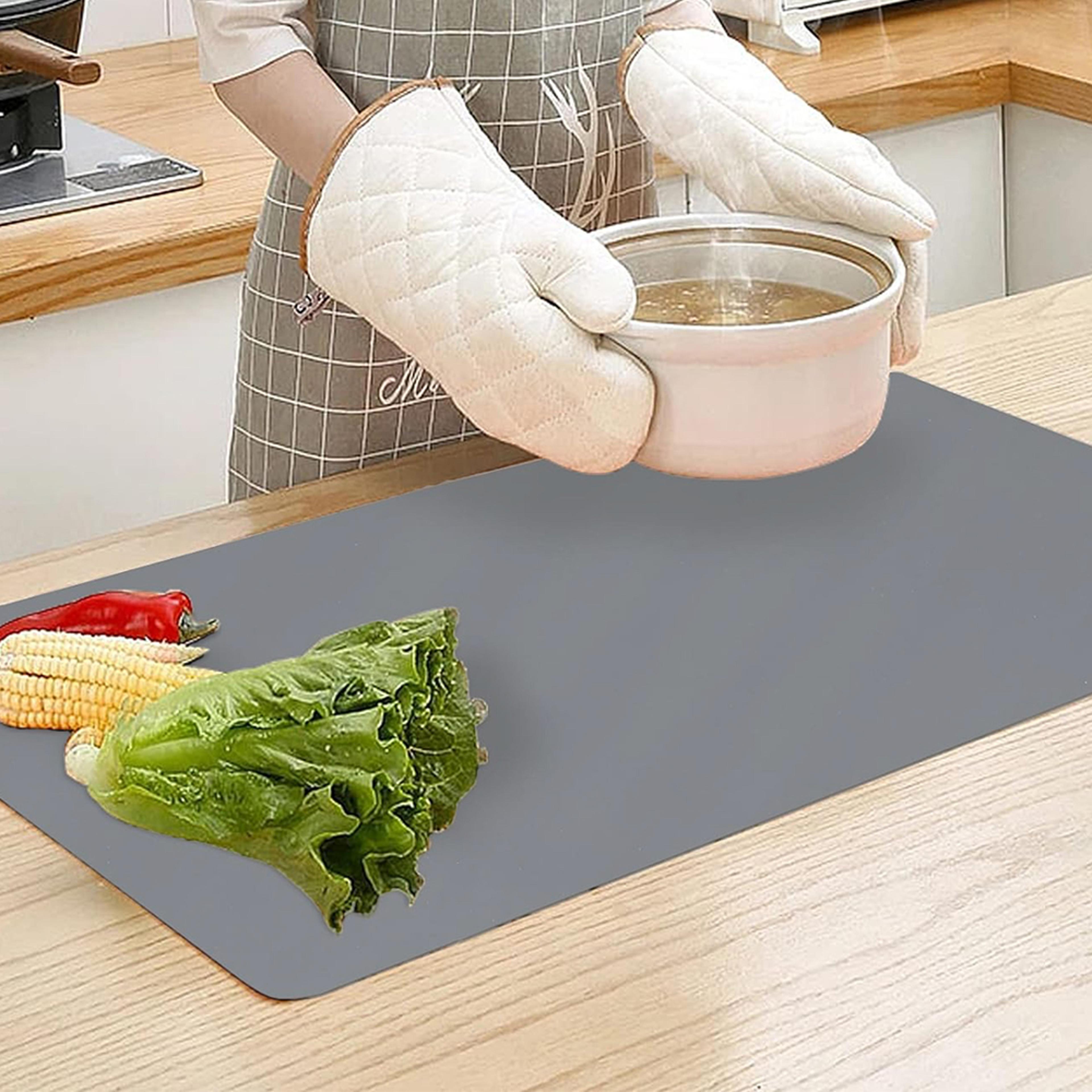 kids diy crafts table mat, silicone placemat, waterproof non slip heat resistant kitchen counter protector